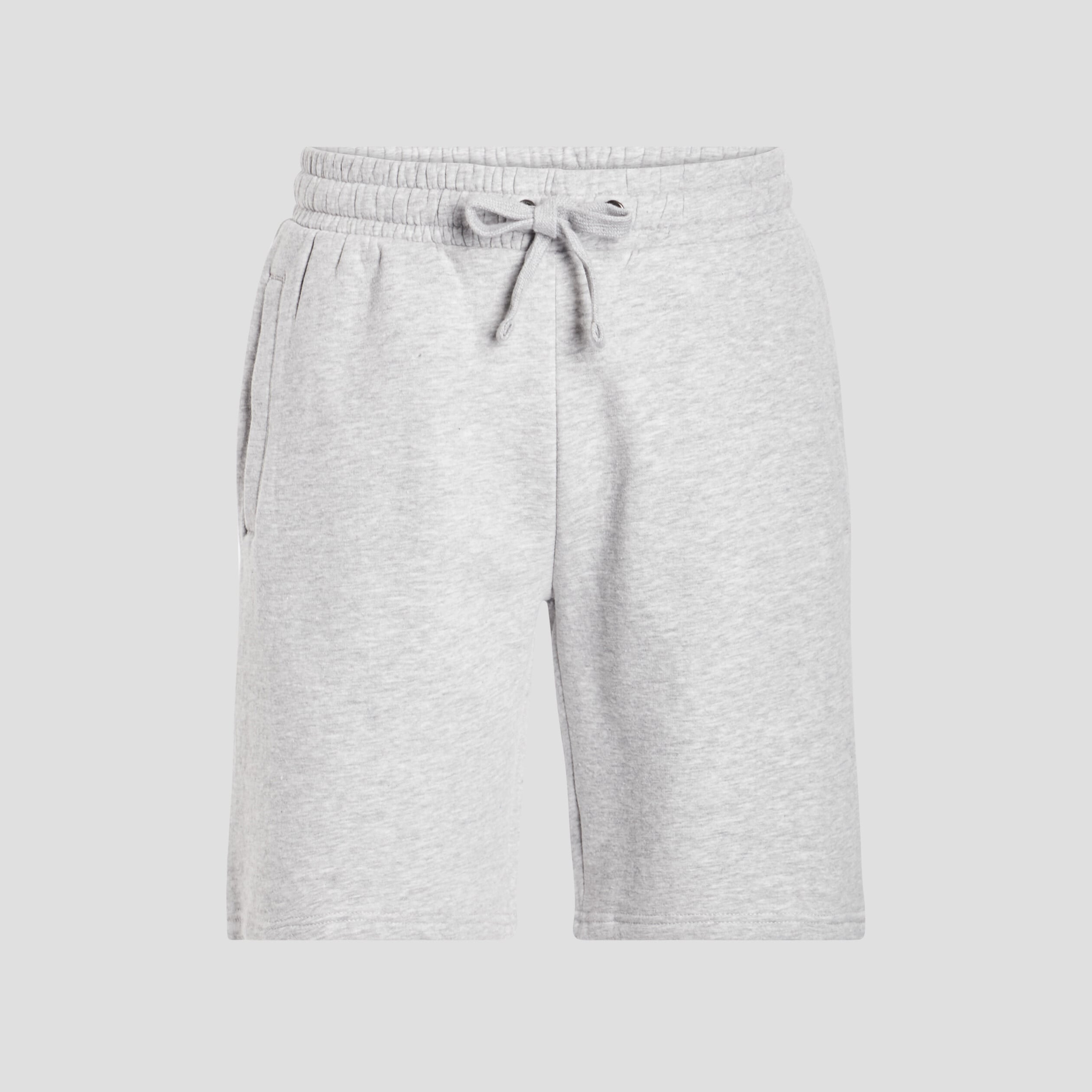 Short jogging molleton droit gris clair homme