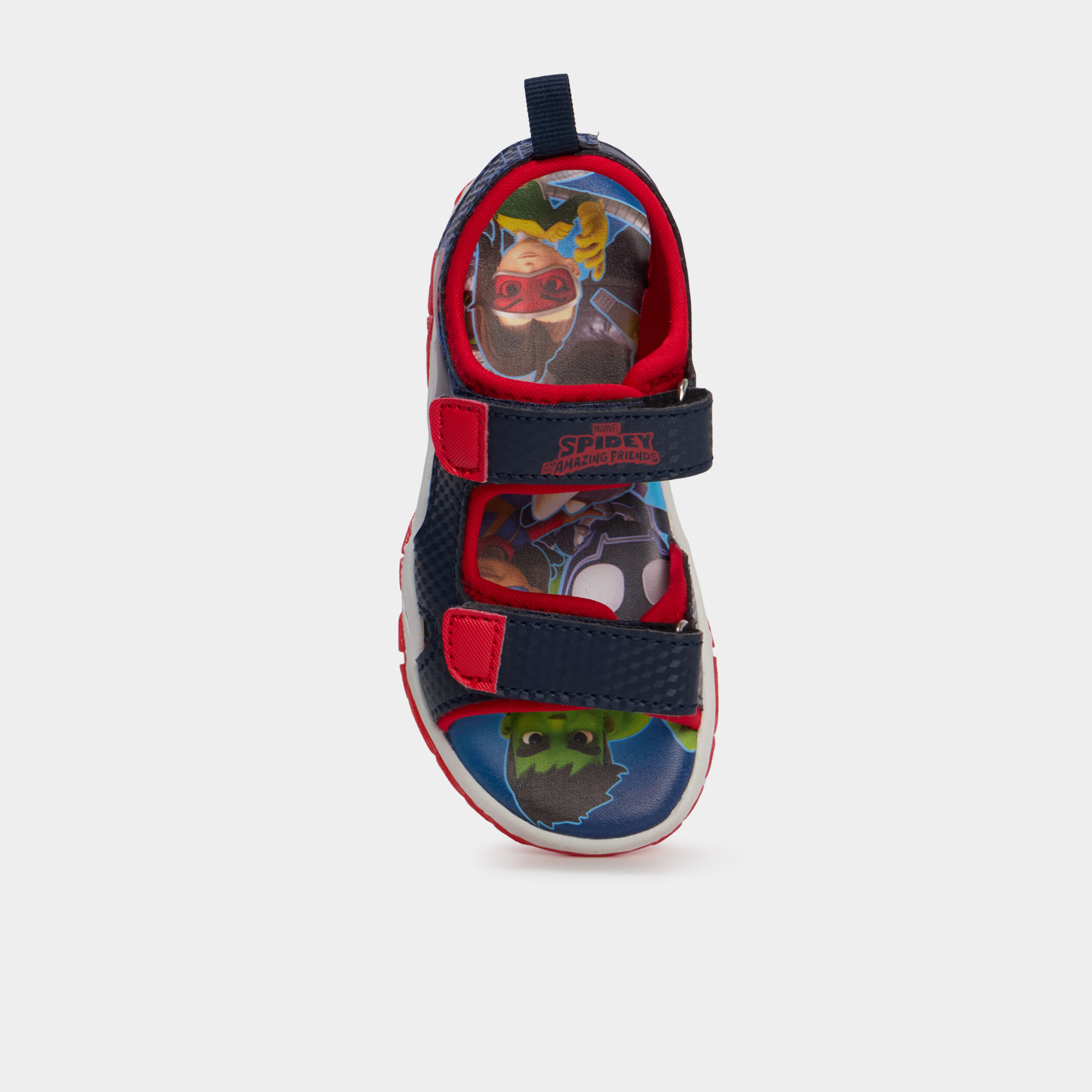 Sandales semelles lumineuses Spider-Man bleu gar&ccedil;on