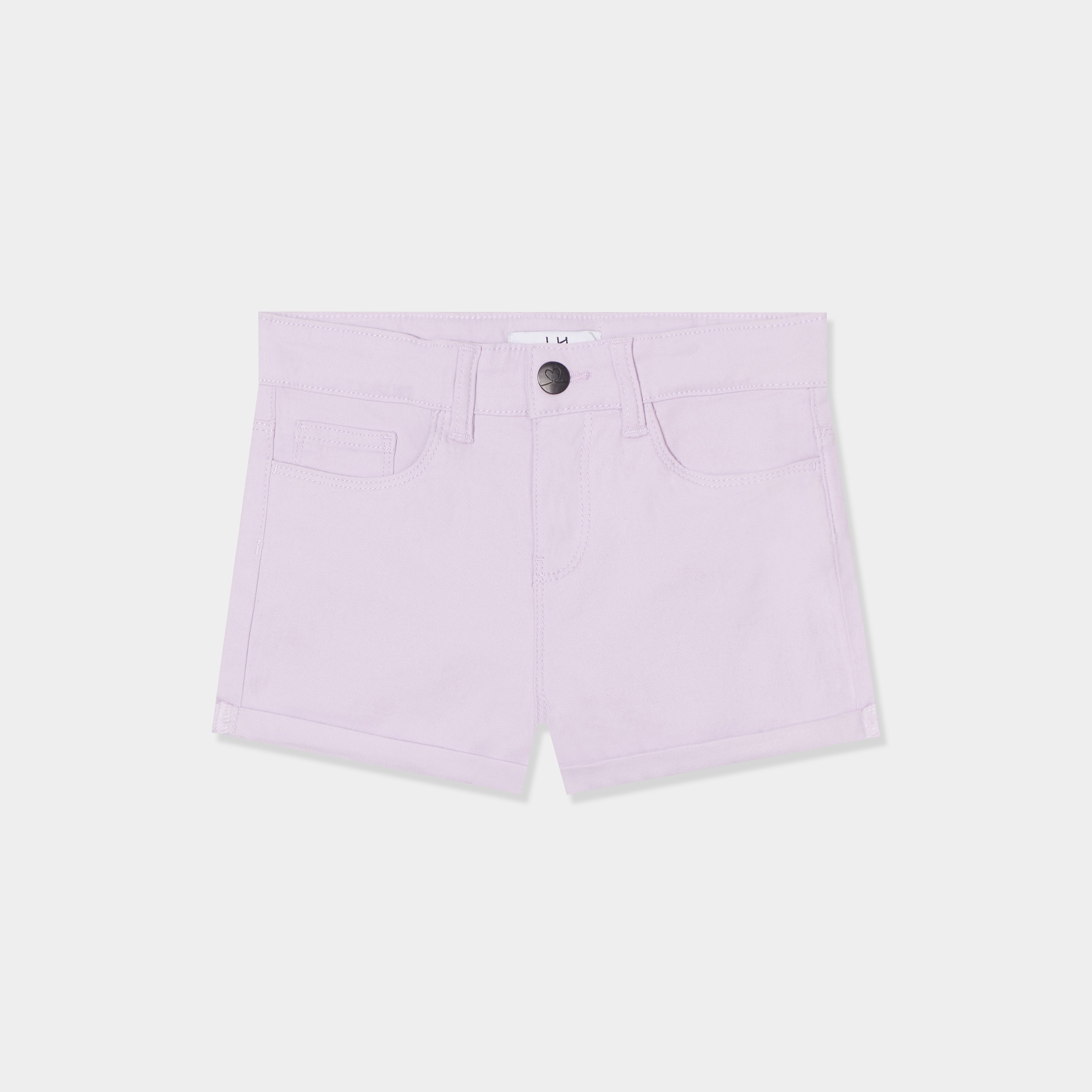 short ajuste en twill parme fille Short ajusté en twill parme fille