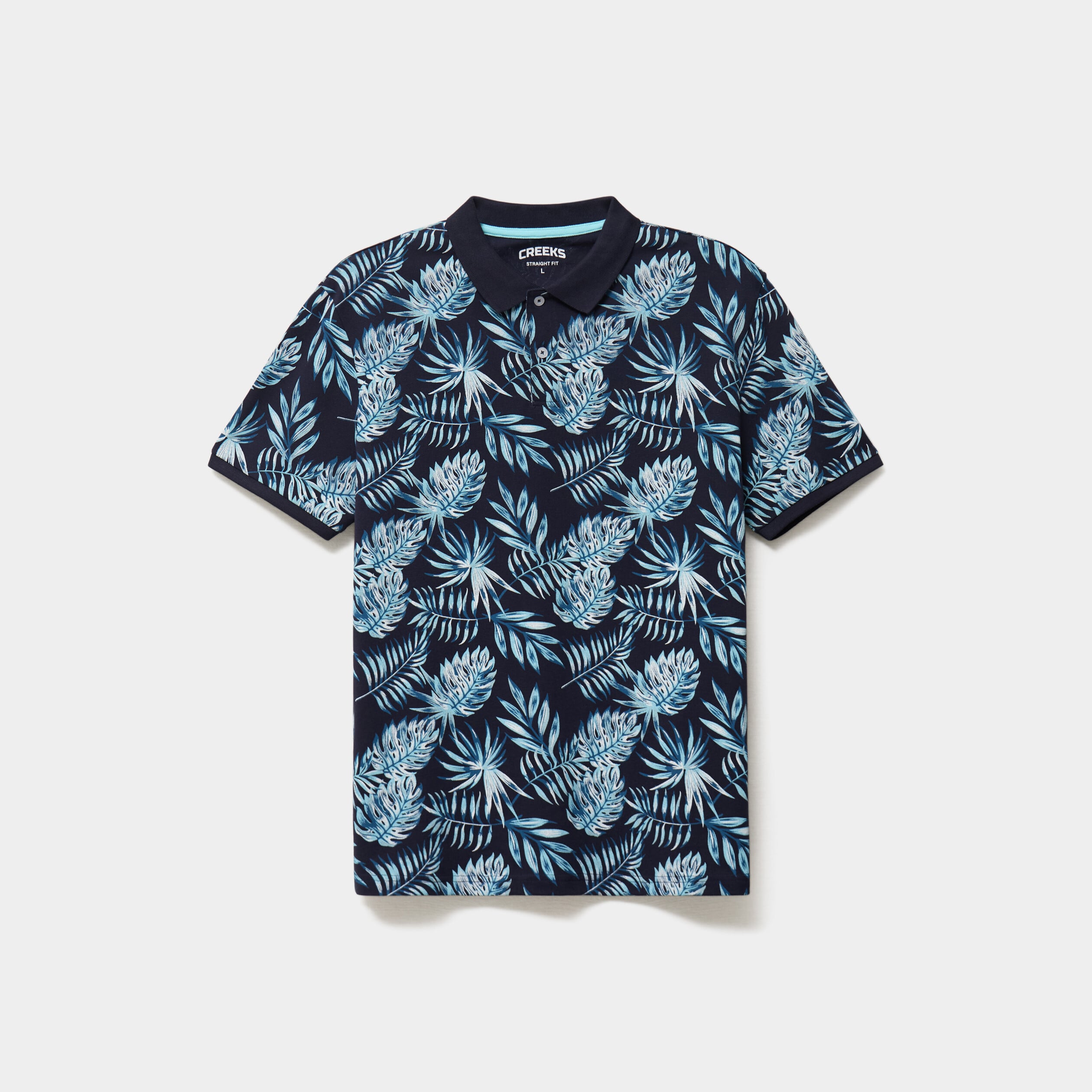 Polo jersey coton manches courtes bleu fonc&eacute; homme