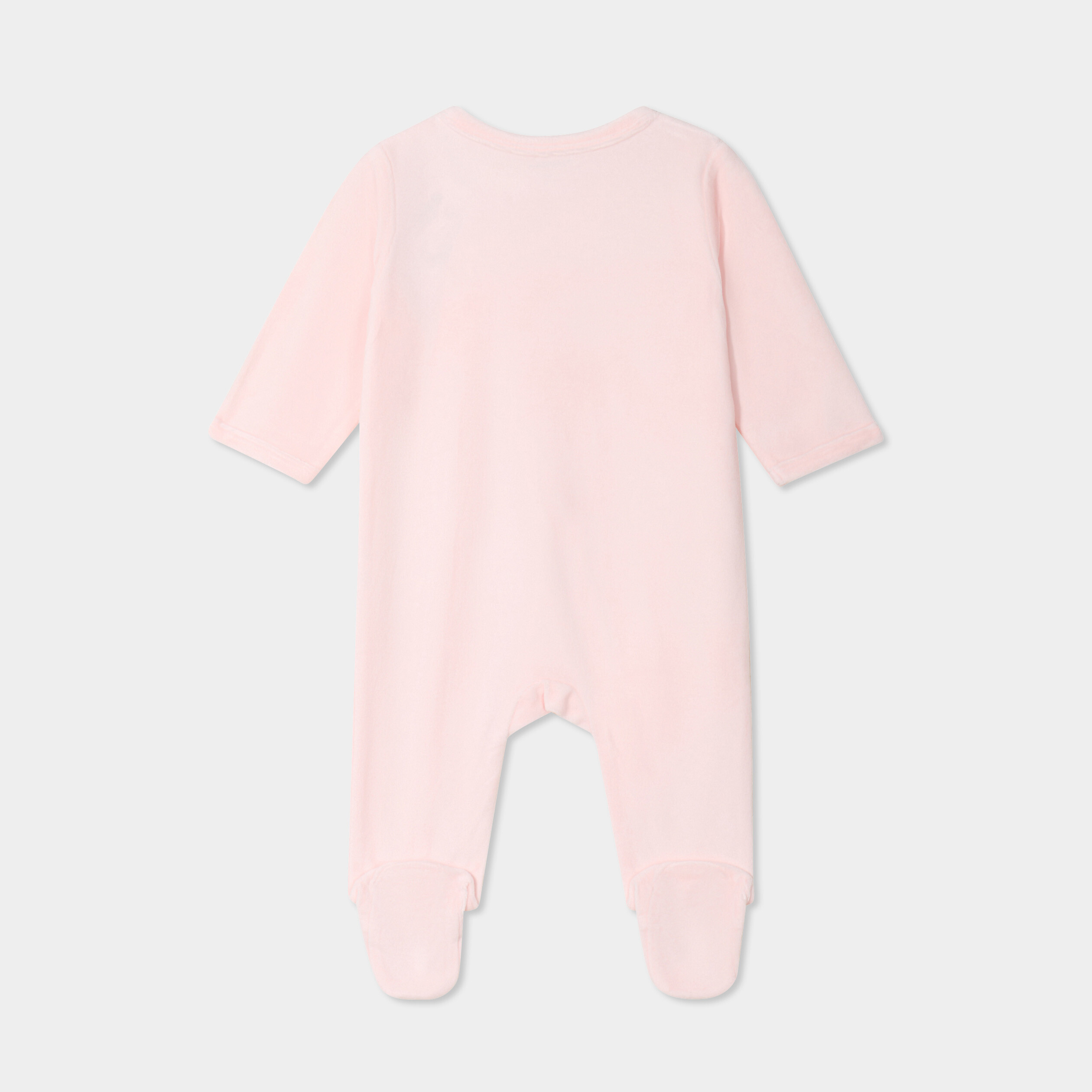 dors bien effet velours manches longues rose clair bebef Dors-bien effet velours manches longues rose clair bébé fille