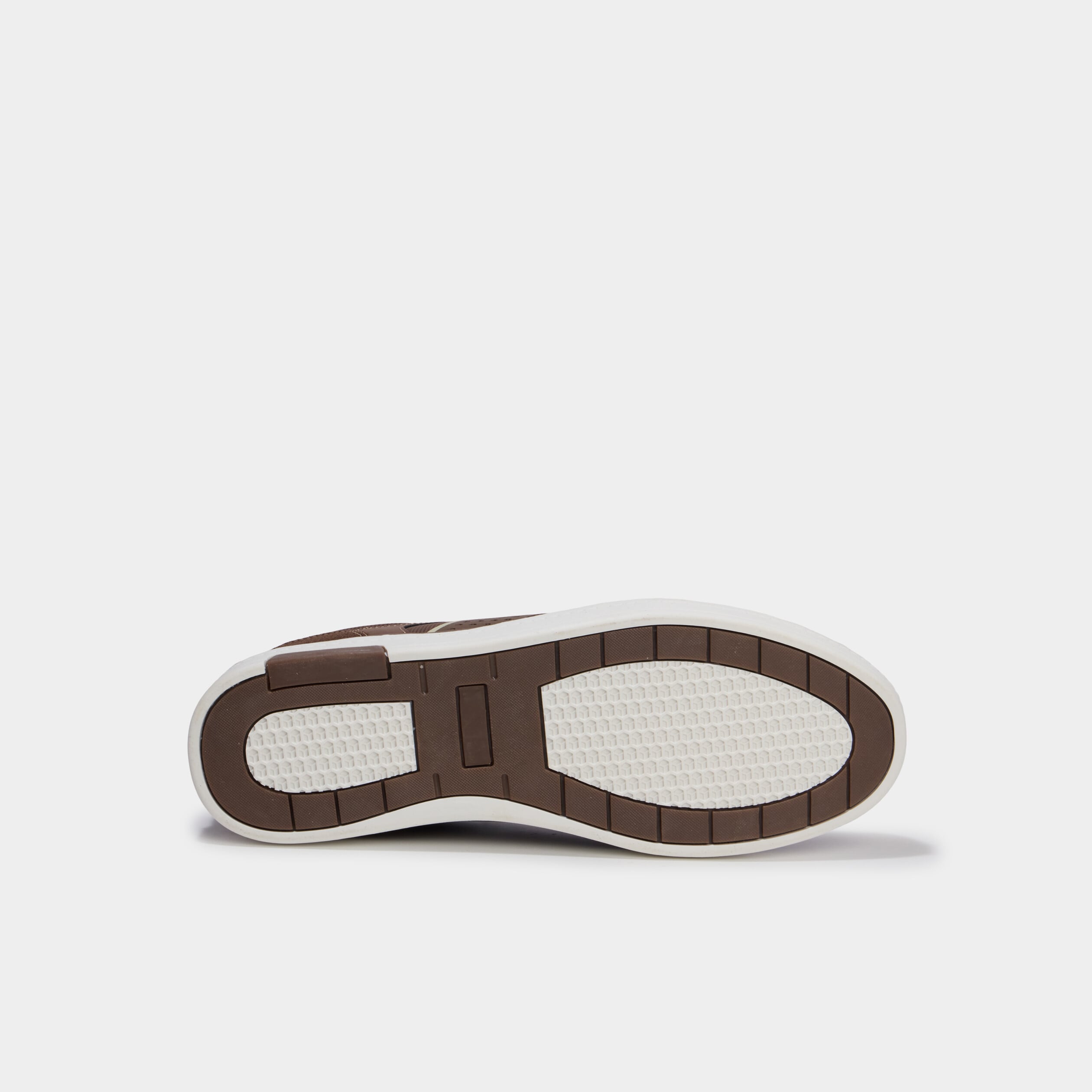 Tennis basses &agrave; lacets marron homme