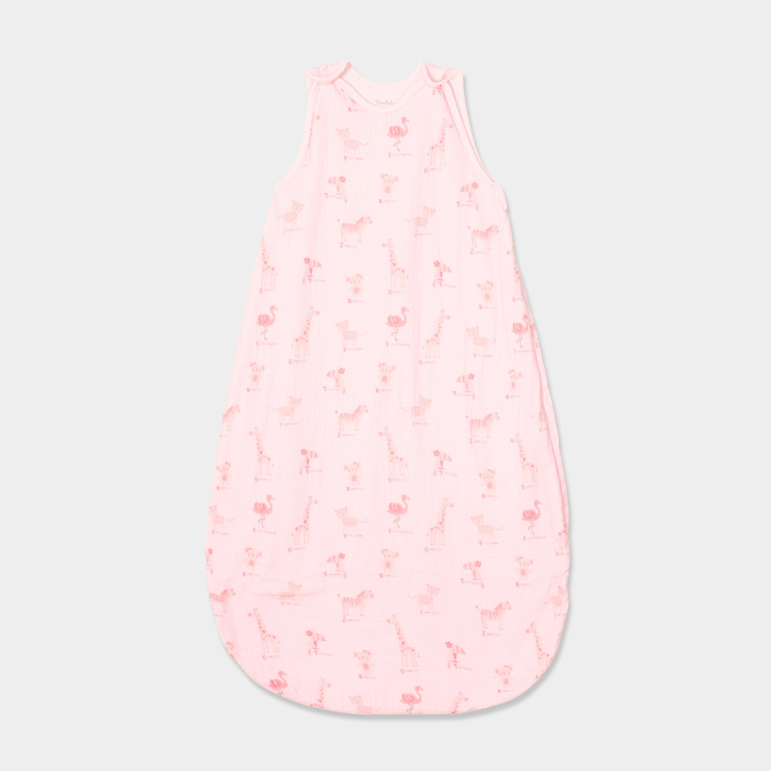 gigoteuse ajustable gaze de coton tog 1 rose clair bebef Gigoteuse ajustable gaze de coton TOG 1 rose clair bébé fille