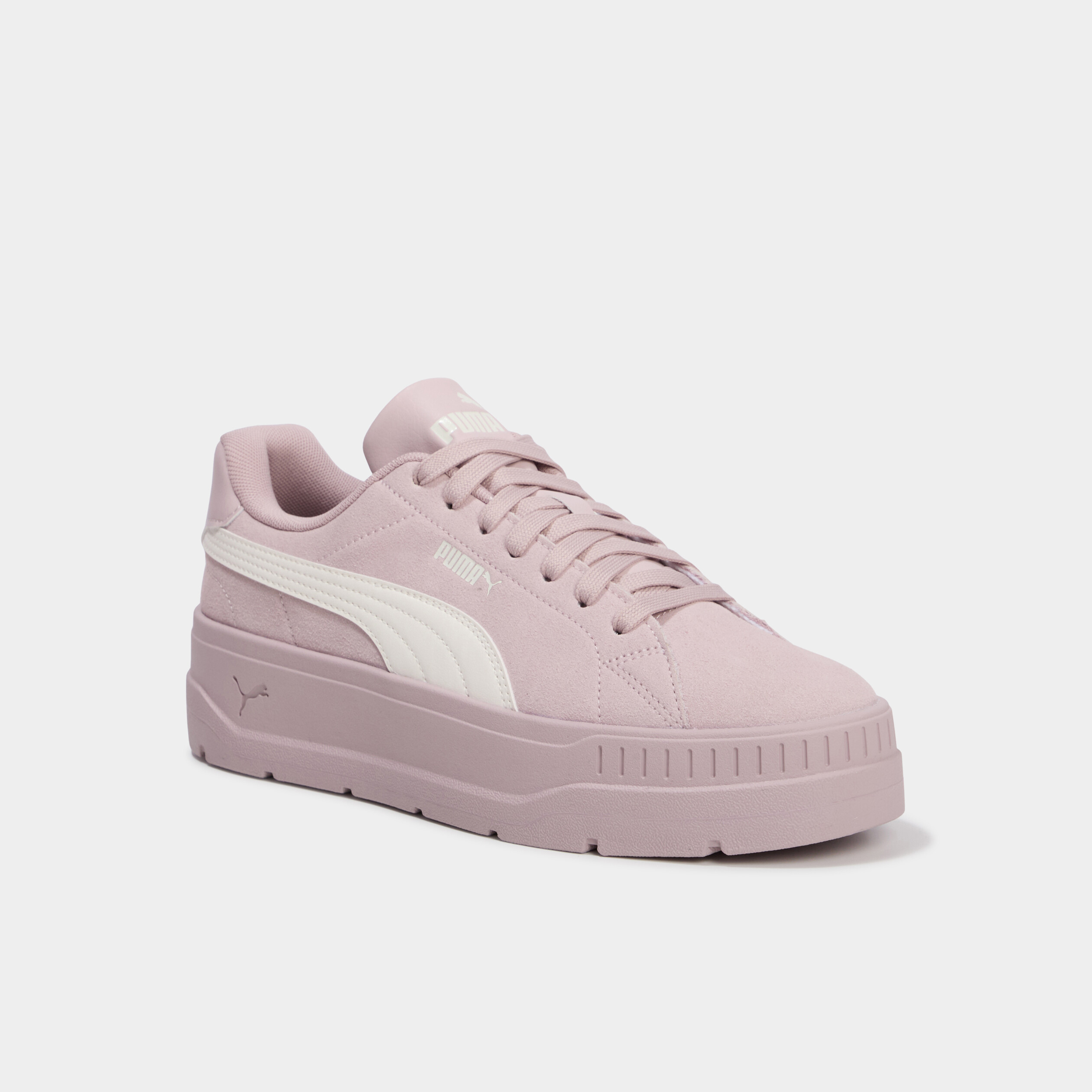 Baskets &agrave; lacets Puma Karmen SD rose poudr&eacute;e femme