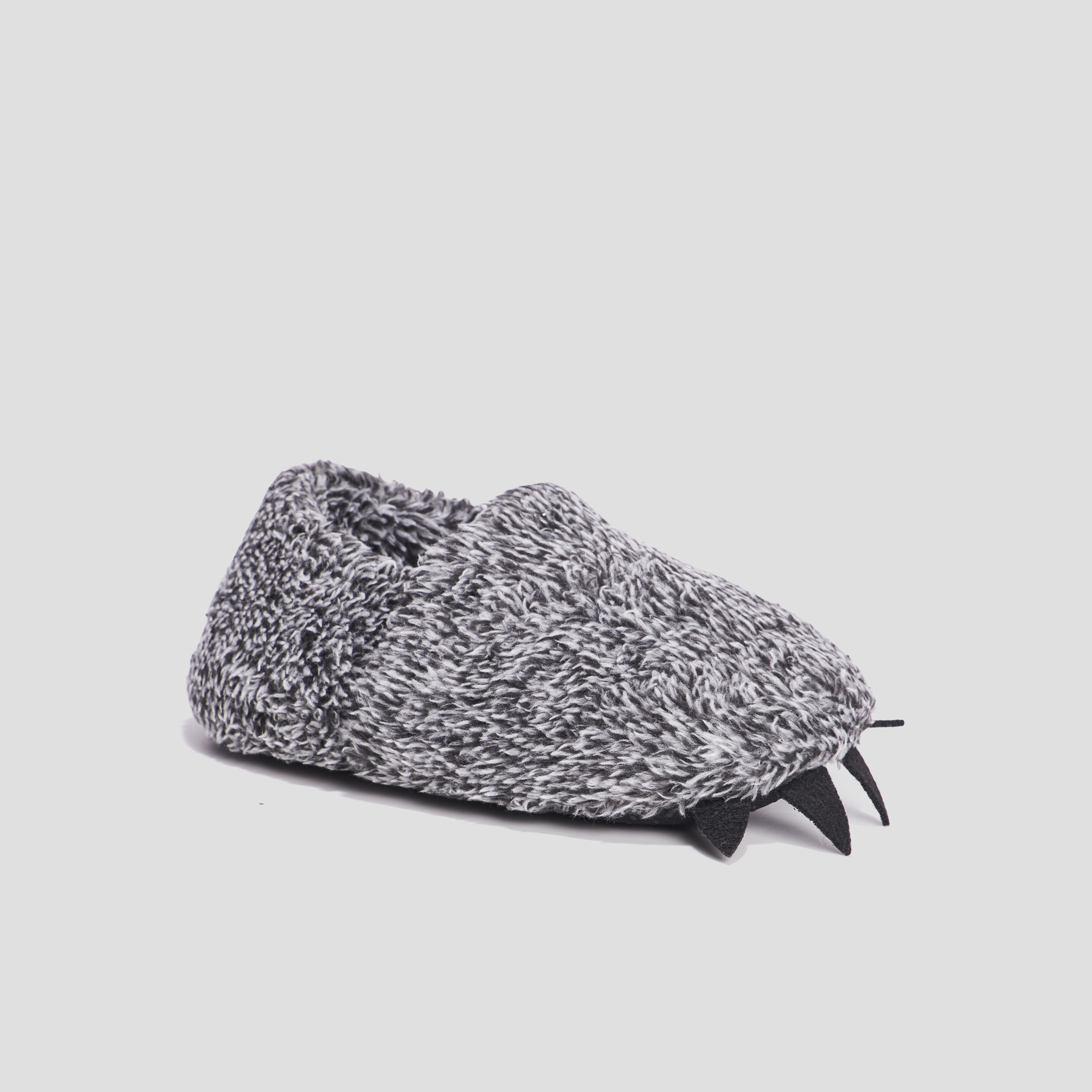 Chaussons en imitation fourrure gris garçon