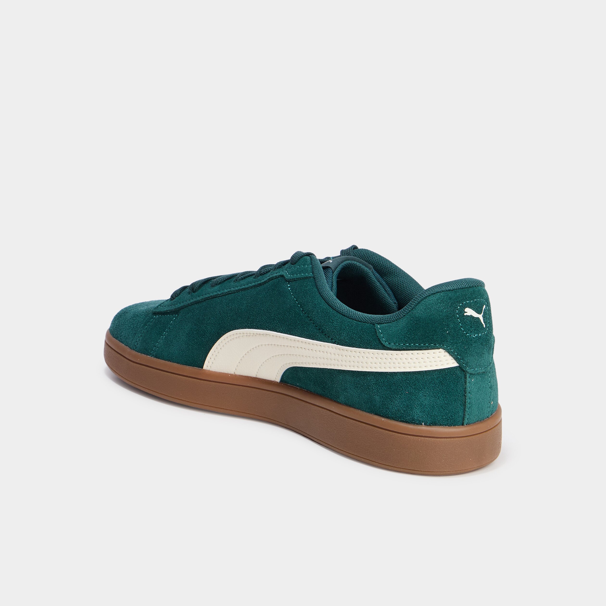 tennis basses a lacets cuir puma smash vert emeraude homme Tennis basses à lacets cuir Puma Smash vert émeraude homme