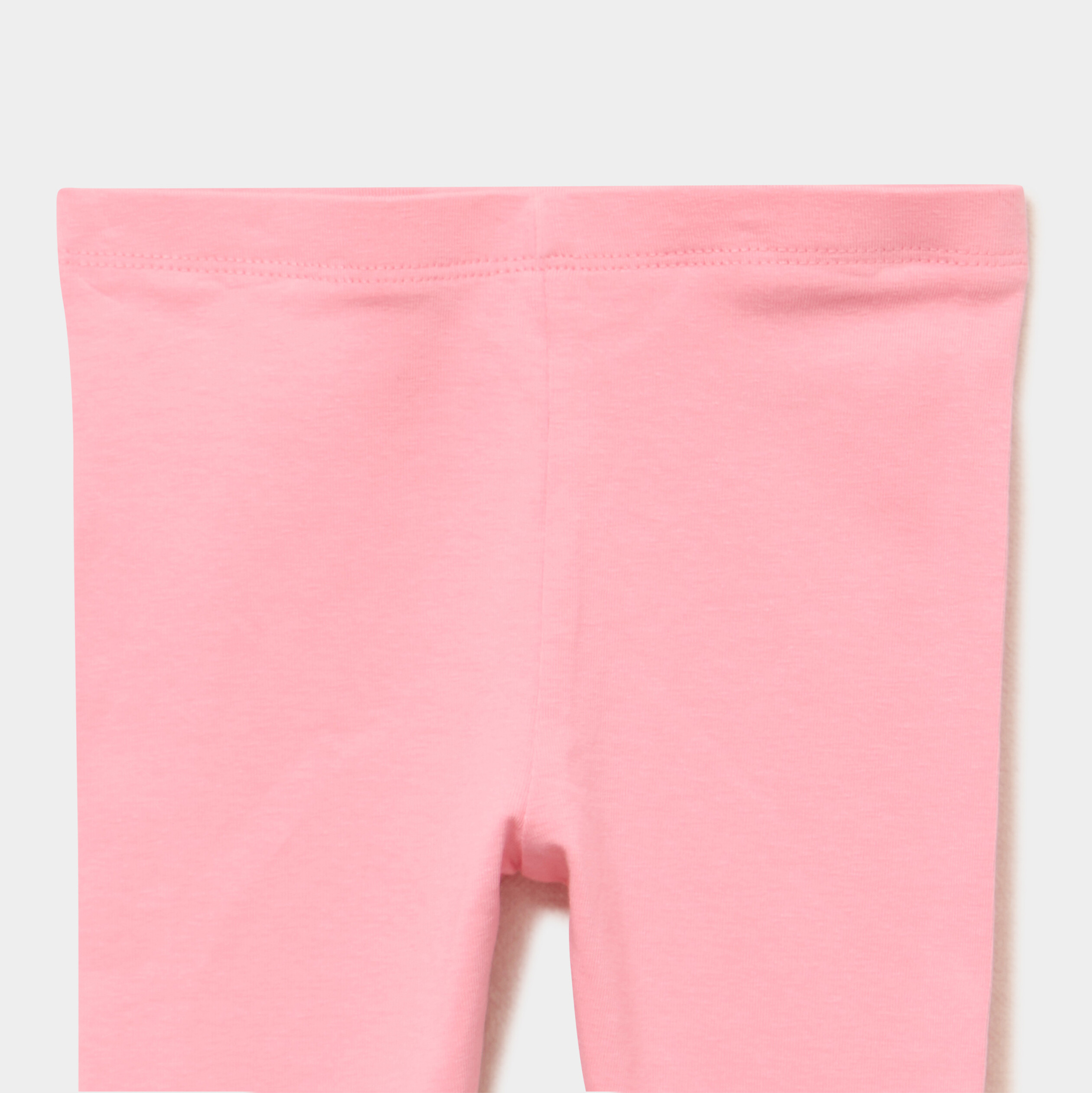 Legging uni en coton rose b&eacute;b&eacute; fille