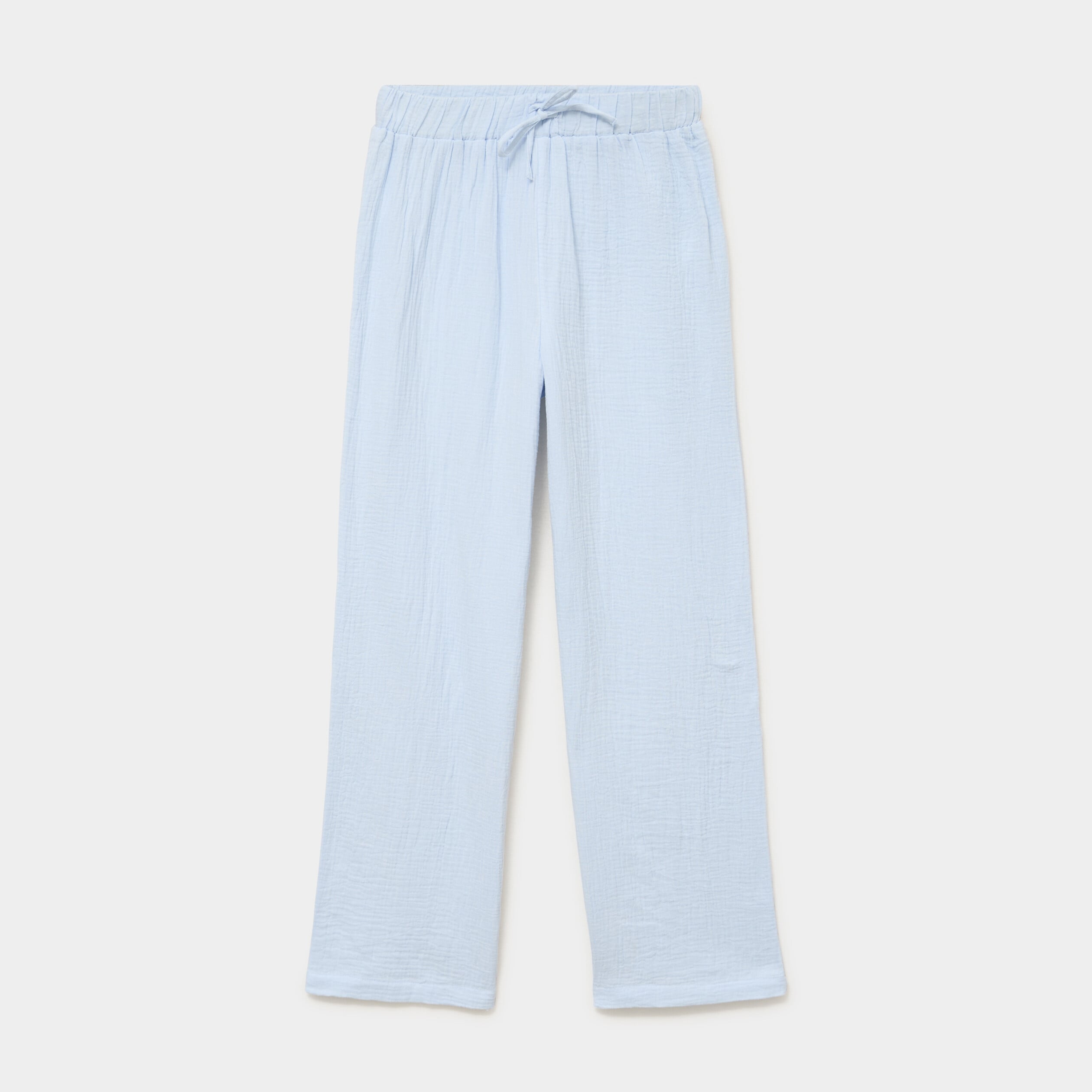 Pantalon de pyjama coton bleu ciel femme