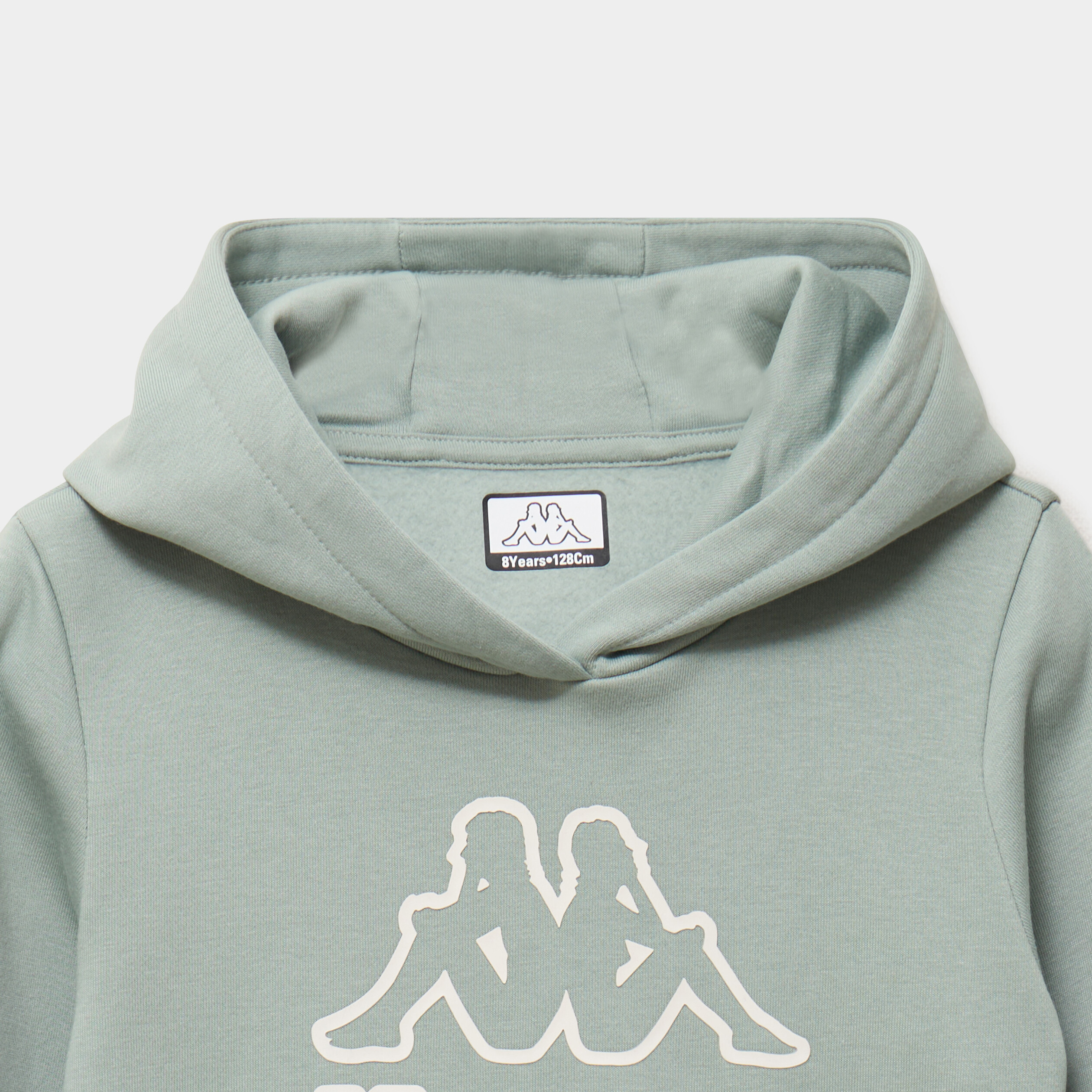 Sweat hoodie 1 poche Kappa vert clair gar&ccedil;on