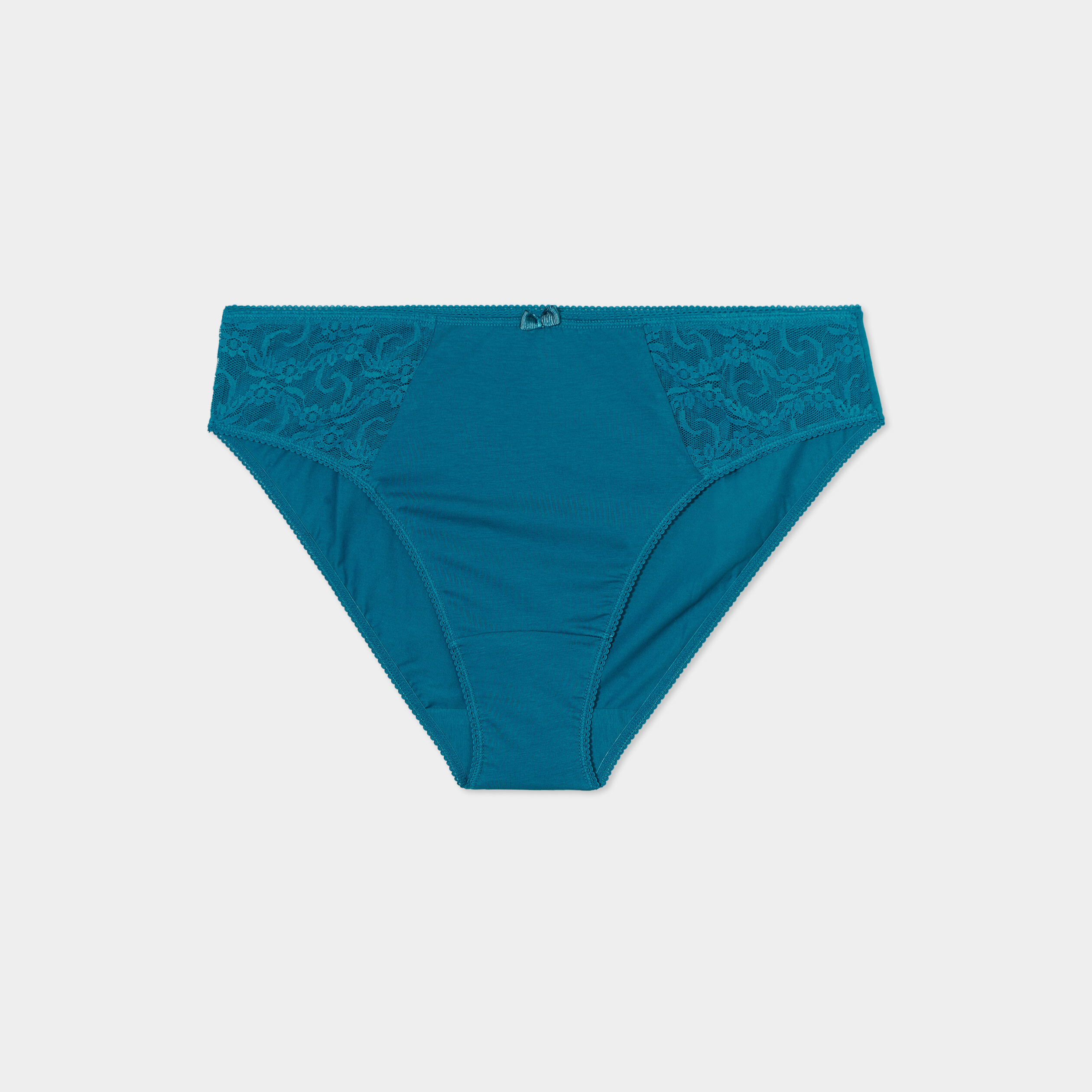 culotte empiecements dentelle bleu canard femmegt Culotte empiècements dentelle bleu canard femme grande taille
