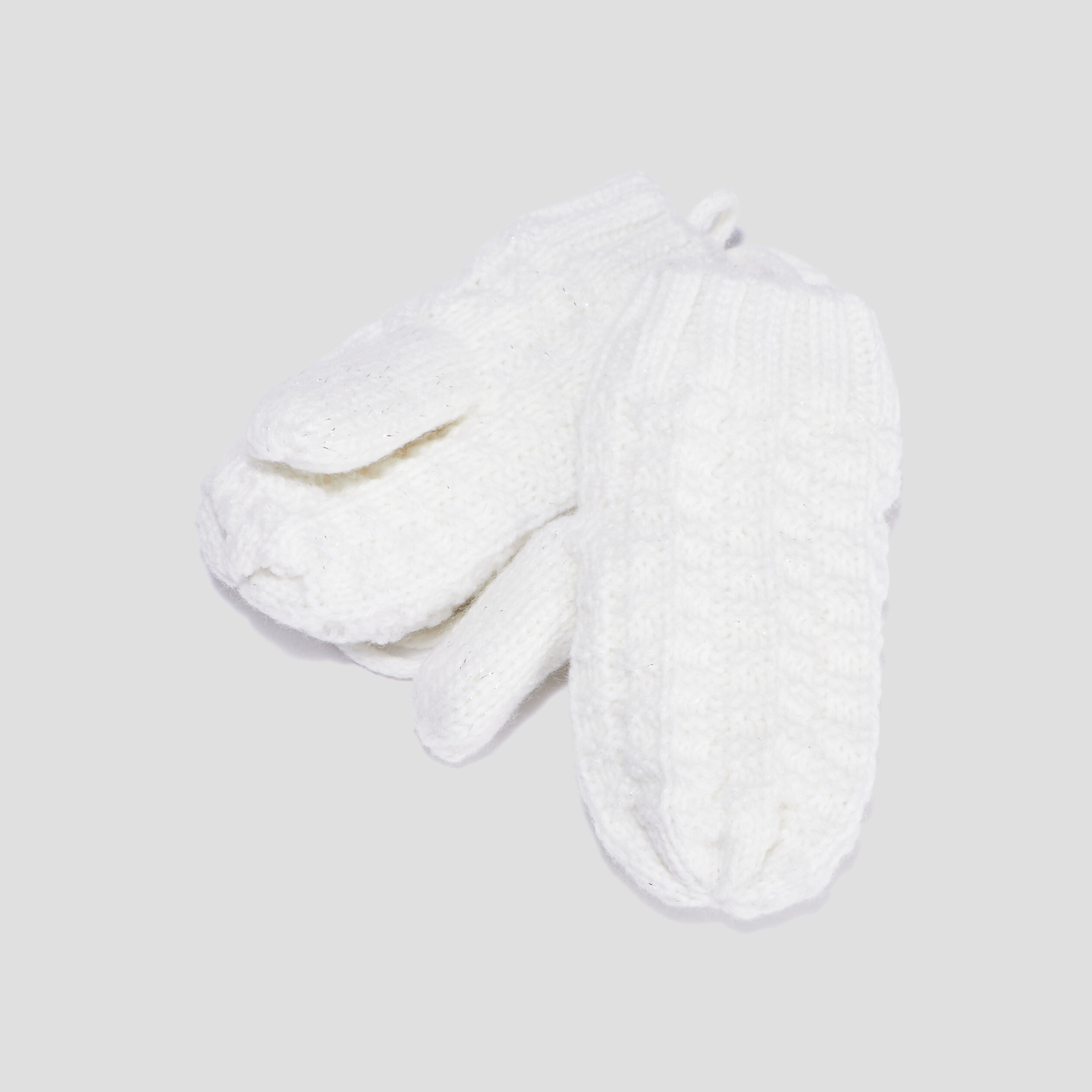 Ensemble bonnet et moufles ivoire mixte