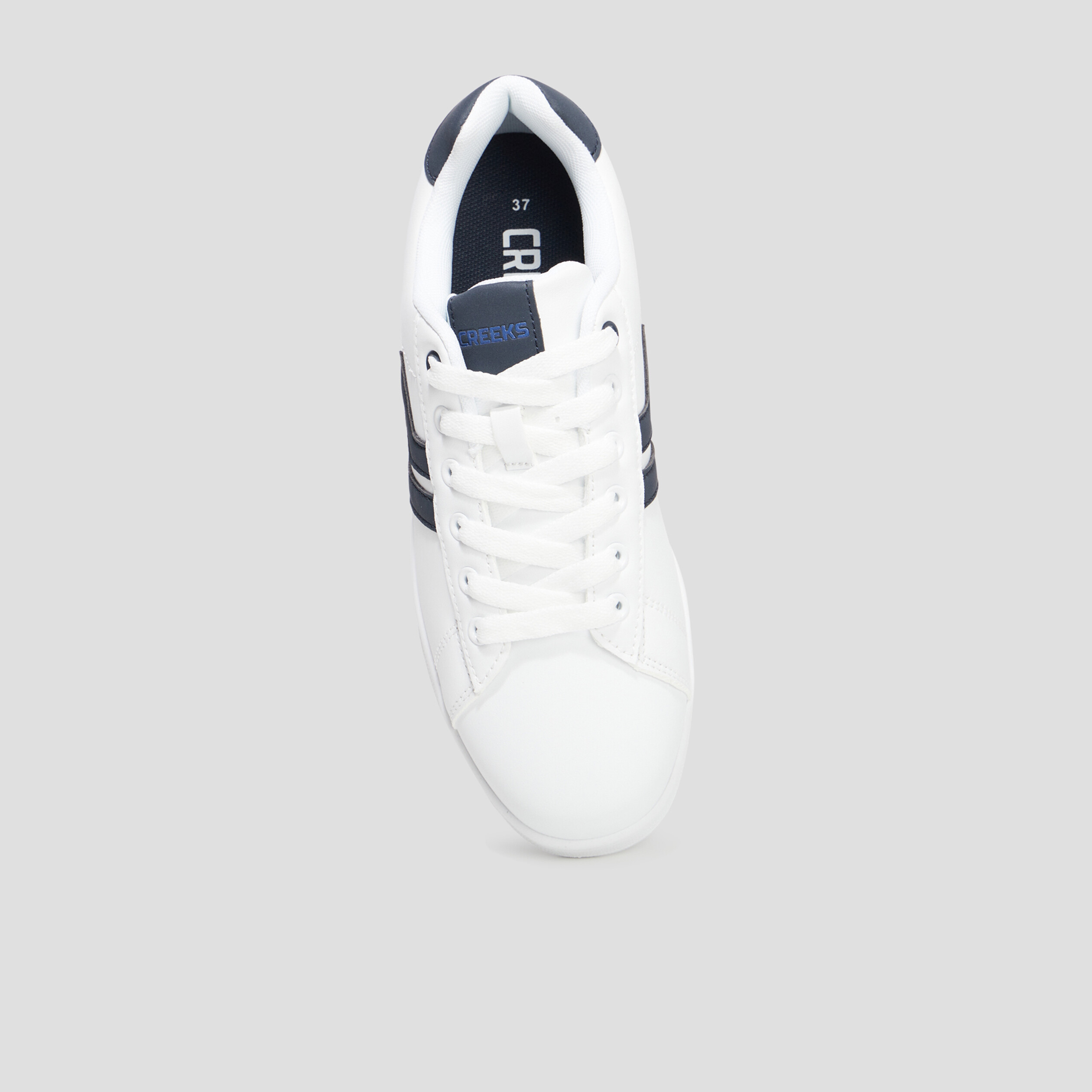 tennis basses a lacets creeks thisto blanc garcon Tennis basses à lacets Creeks Thisto blanc garçon