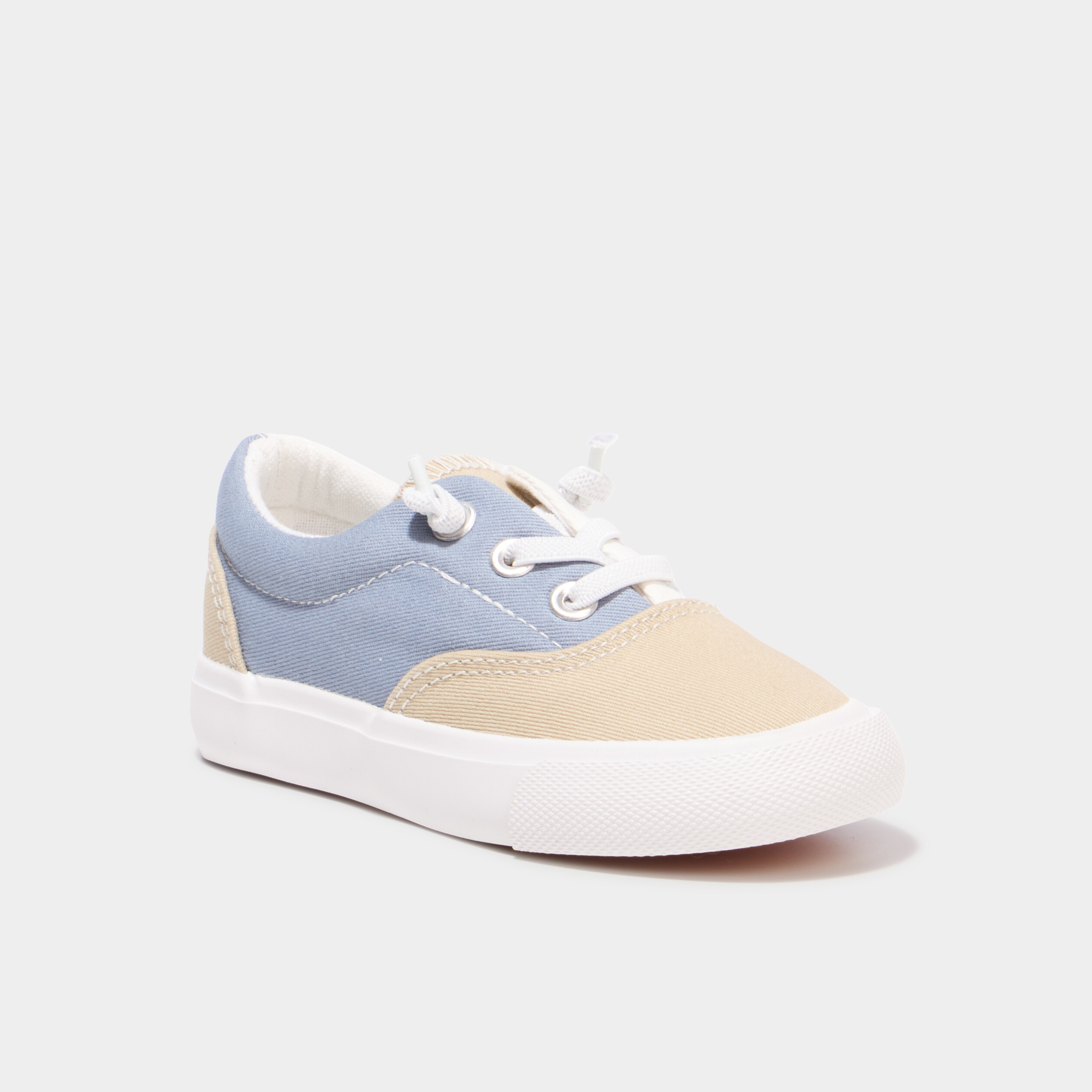 Tennis basses en toile bleu gar&ccedil;on