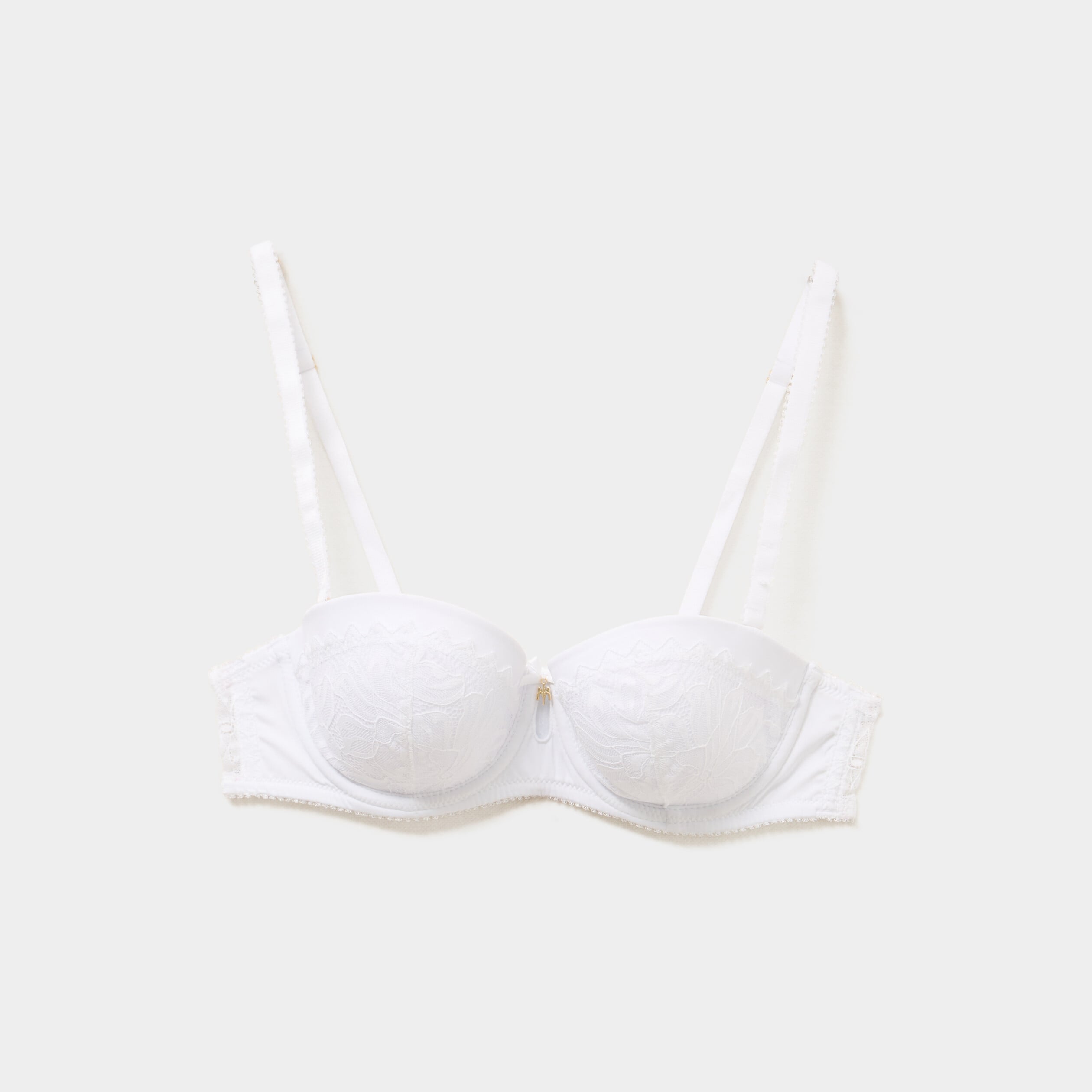 Soutien-gorge bandeau dentelle blanc femme