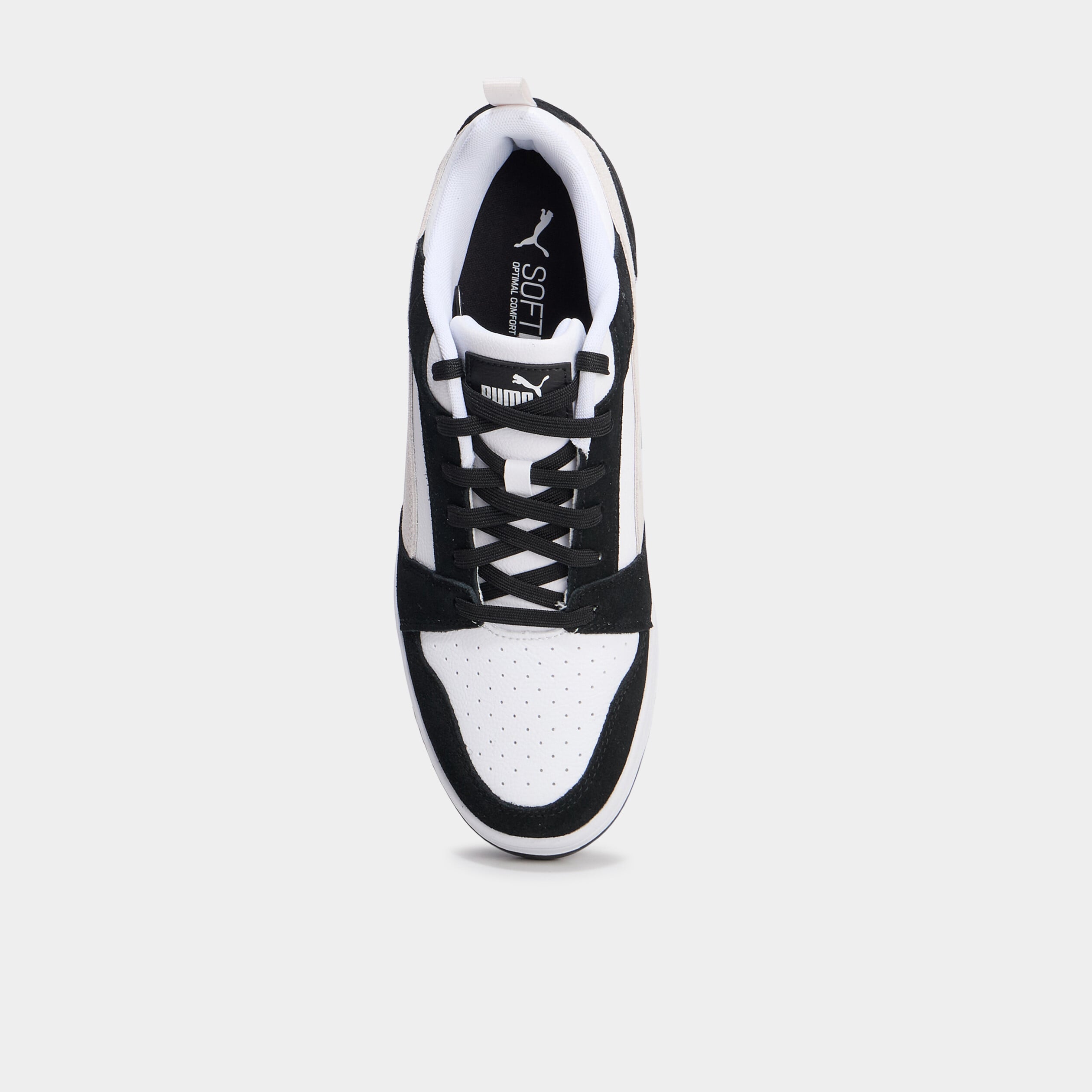 Tennis &agrave; lacets en cuir Puma Rebound V6 noir homme