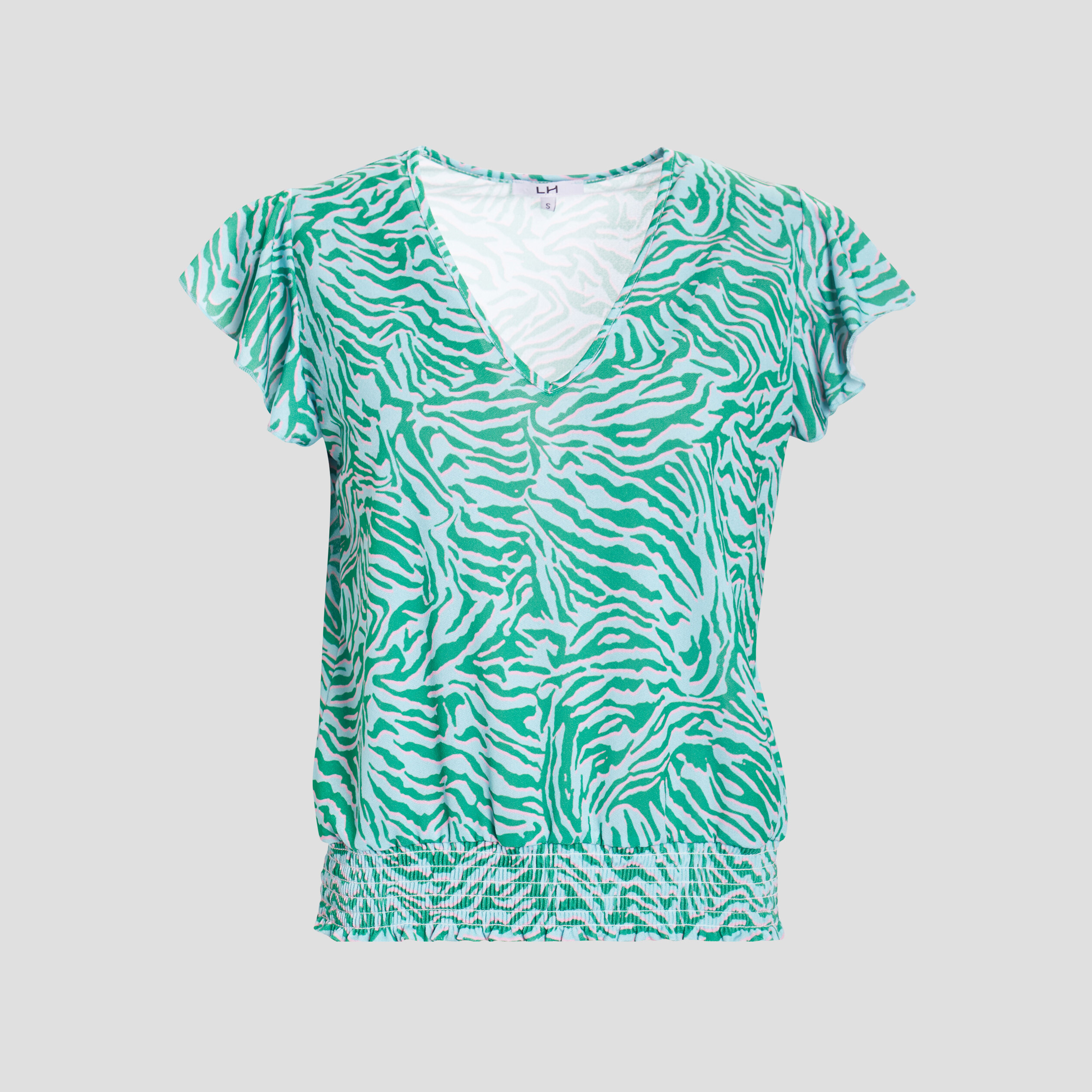 T-shirt manches courtes vert turquoise femme