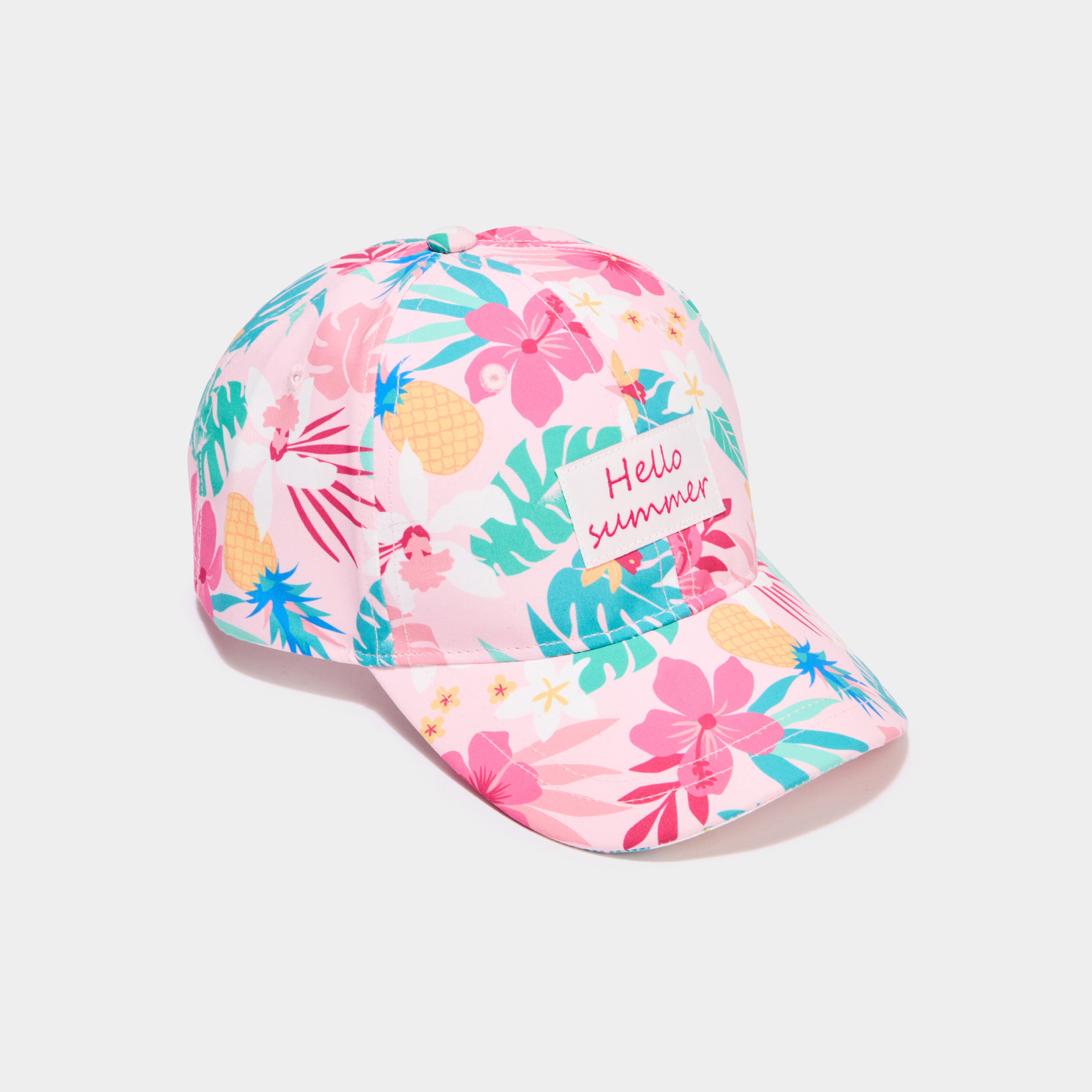 Casquette ajustable bomb&eacute;e rose fille