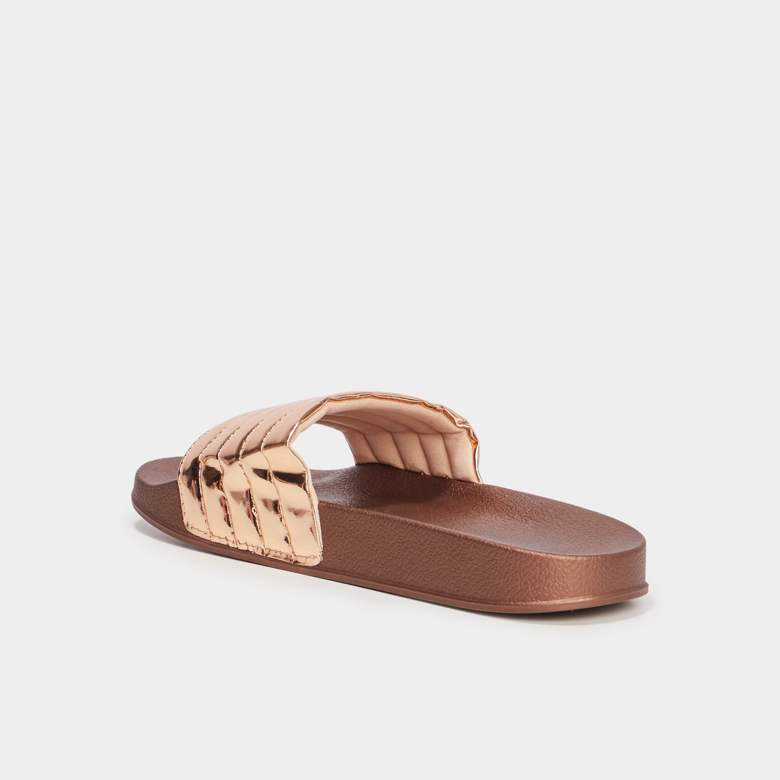 Claquettes métallisées Wamea Beach couleur or femme