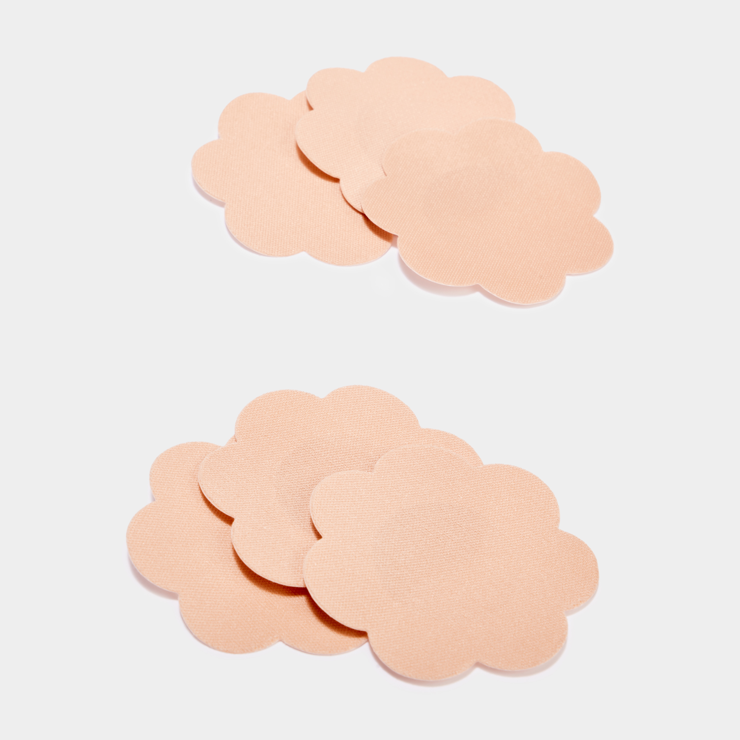 Lot 3 paires cache-t&eacute;tons tissus beige femme