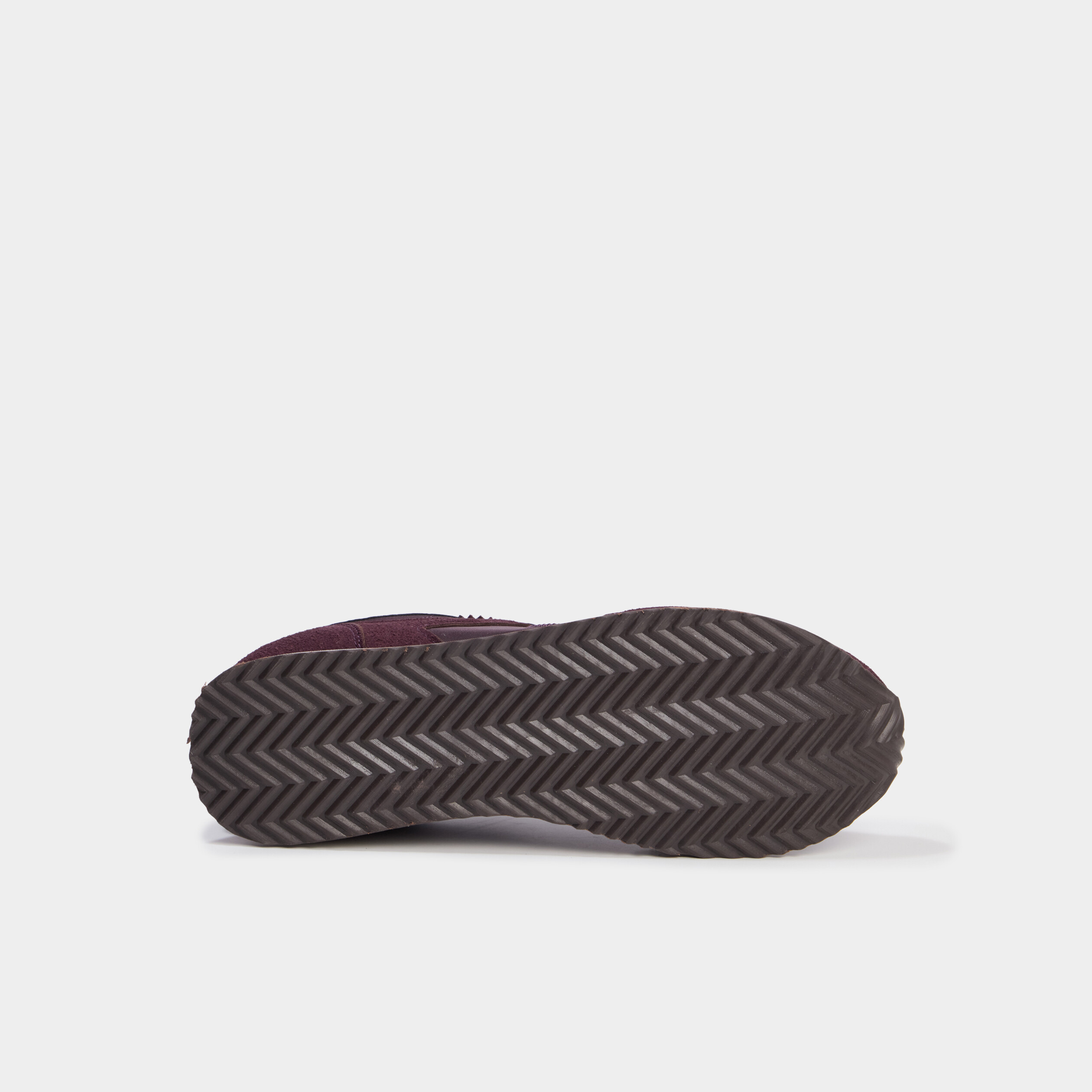 Baskets su&eacute;dine &agrave; lacets bordeaux femme