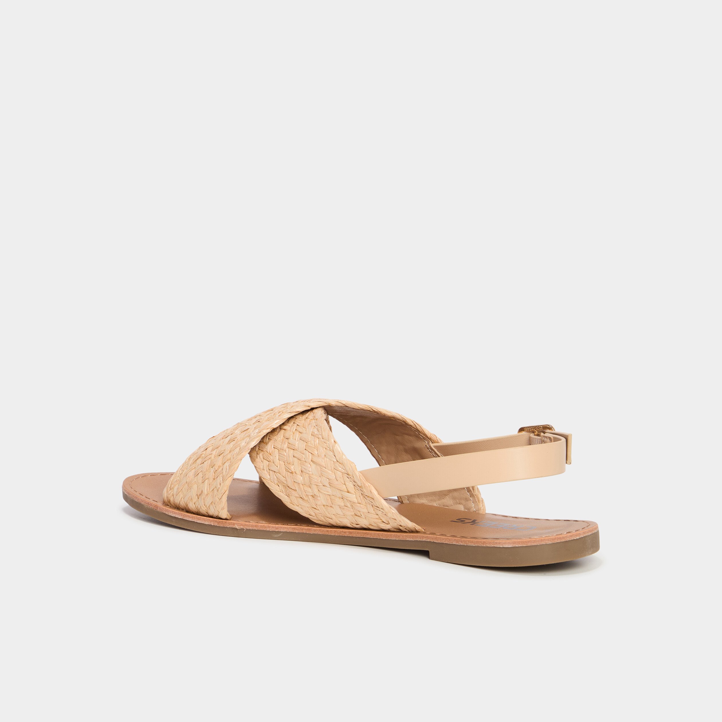 sandales brides tressees croisees sable femme Sandales brides tressées croisées sable femme