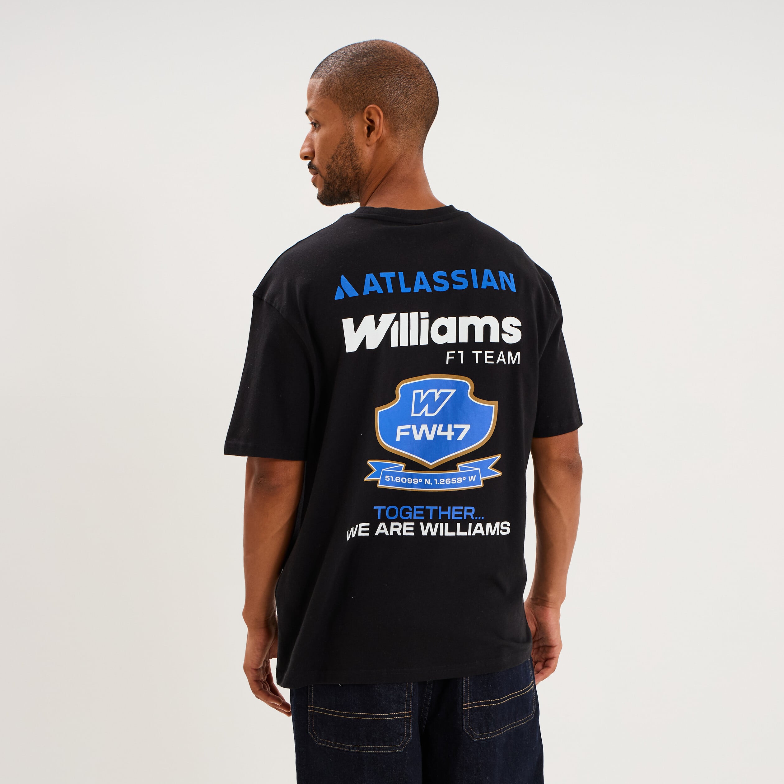 T-shirt &agrave; manches courtes Williams F1 noir homme