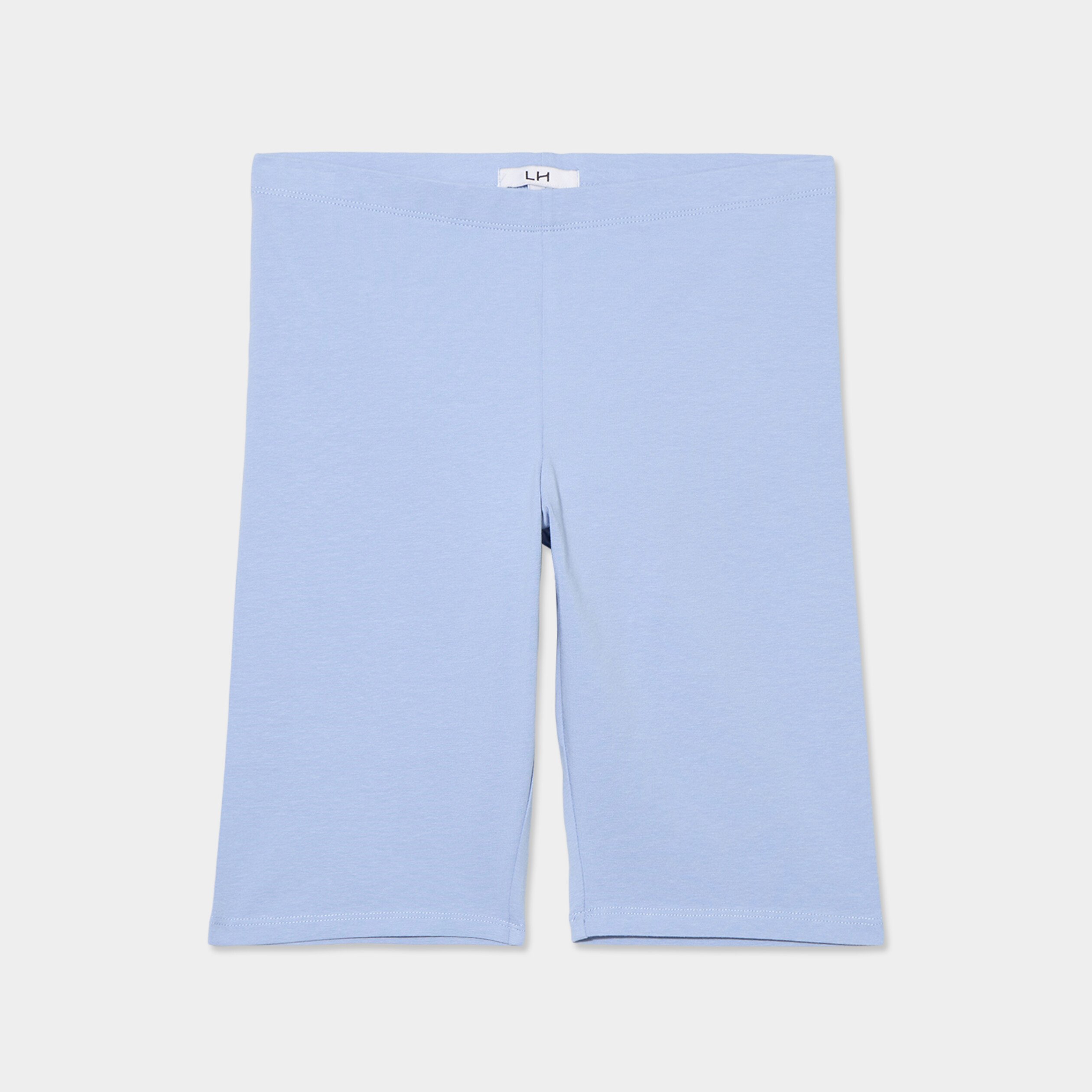 Legging court cycliste ajusté bleu clair femme