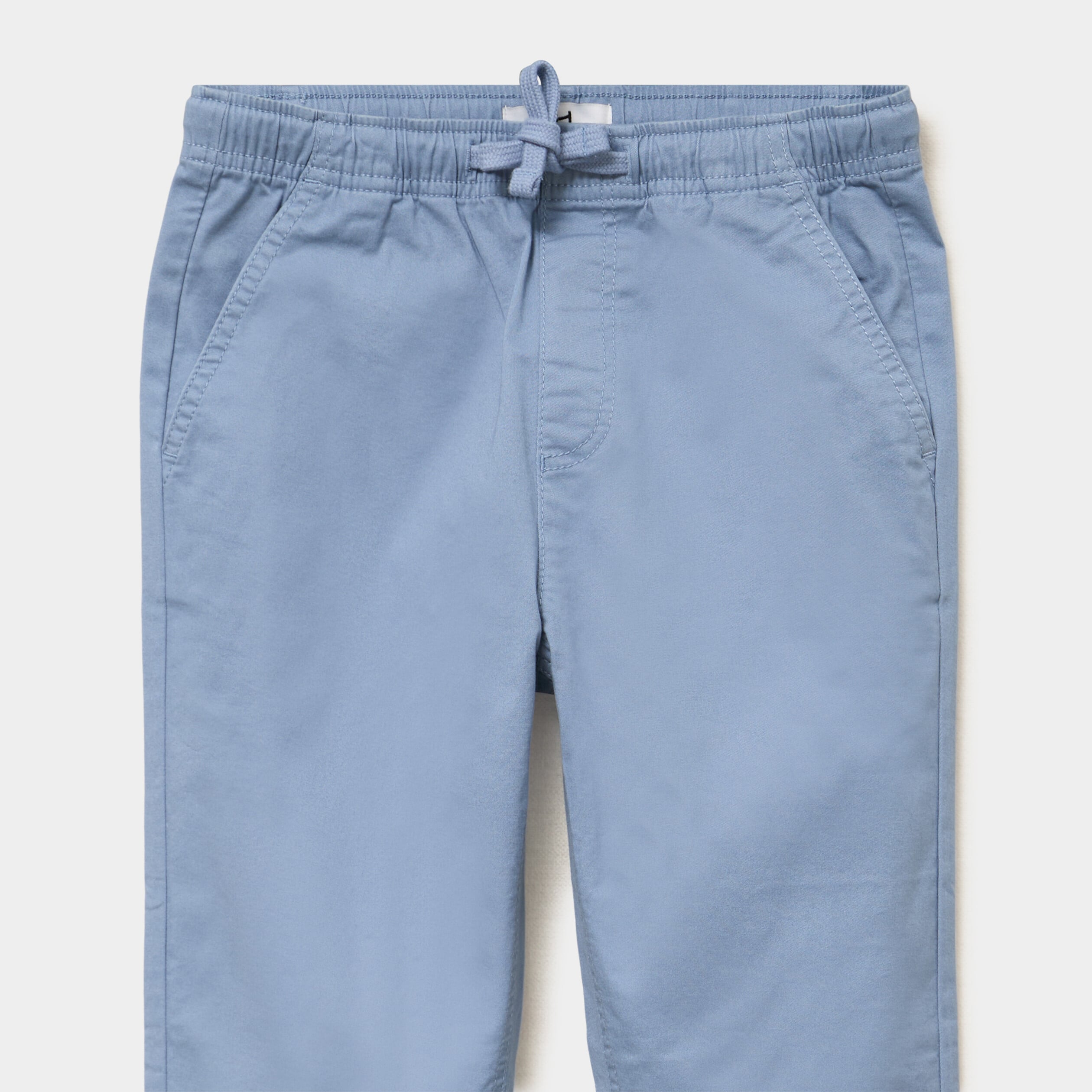 Pantalon chino droit taille ajustable bleu gris gar&ccedil;on