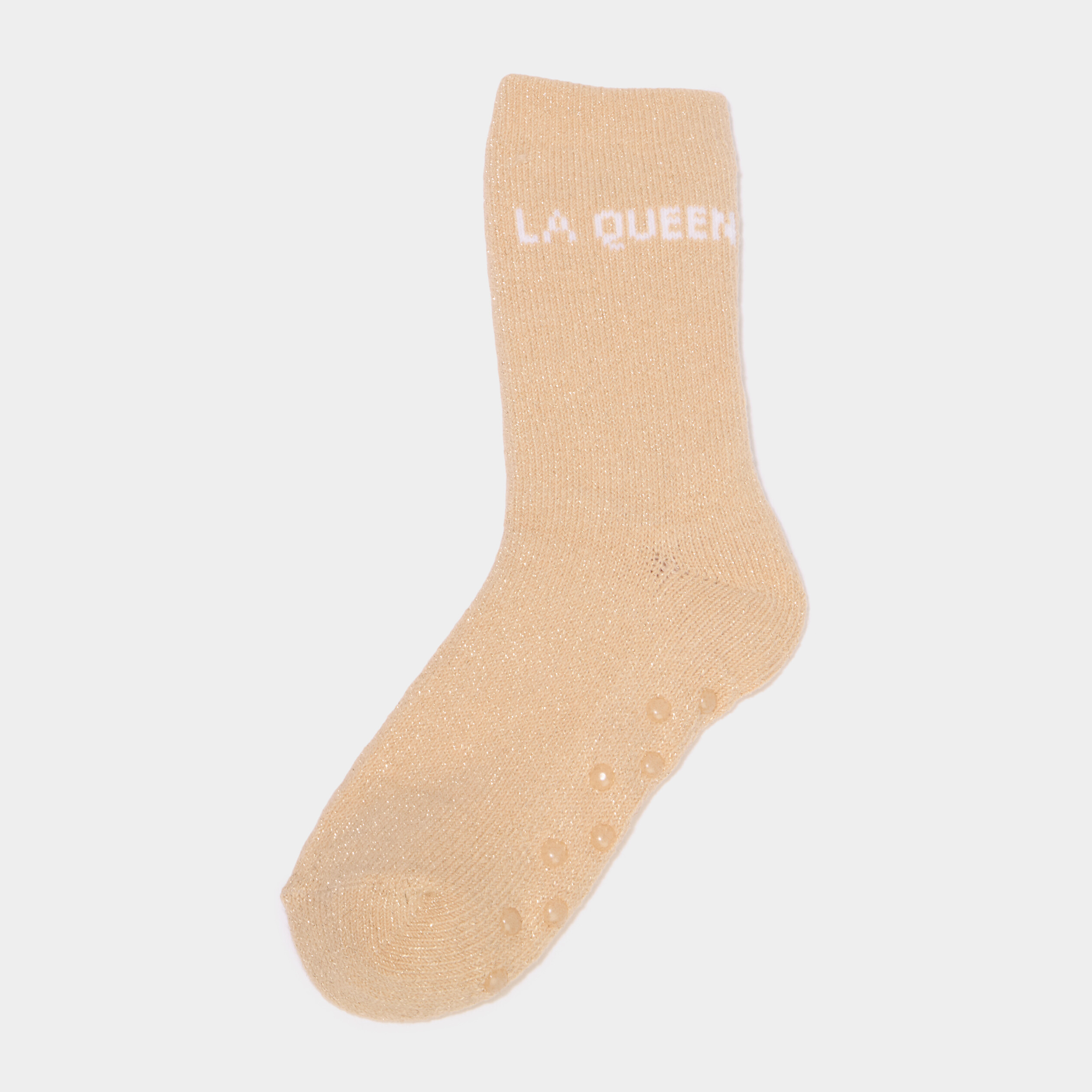 Chaussettes d'int&eacute;rieur &agrave; message jaune or femme