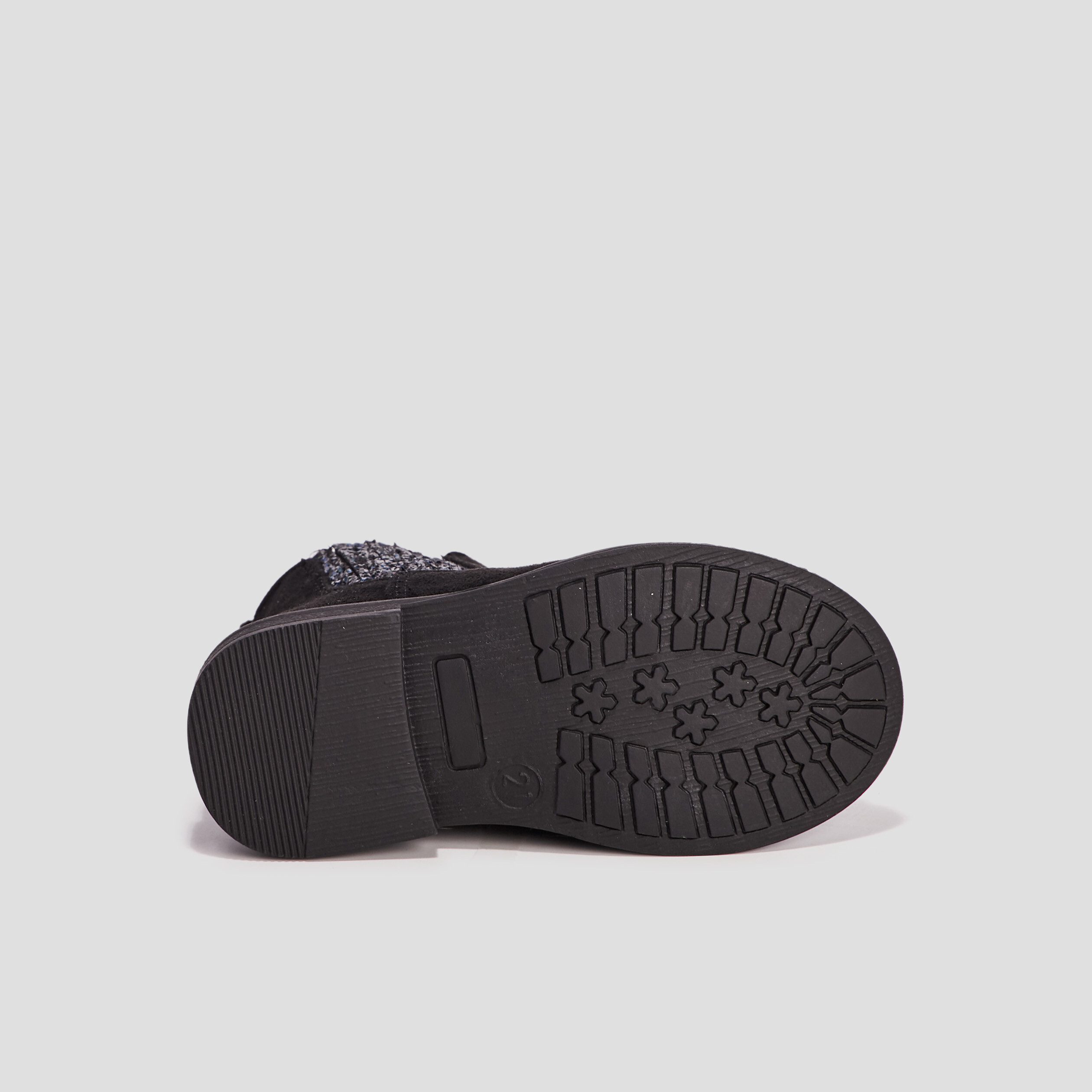 Bottines paillete chelsea zippees noir bebe fille