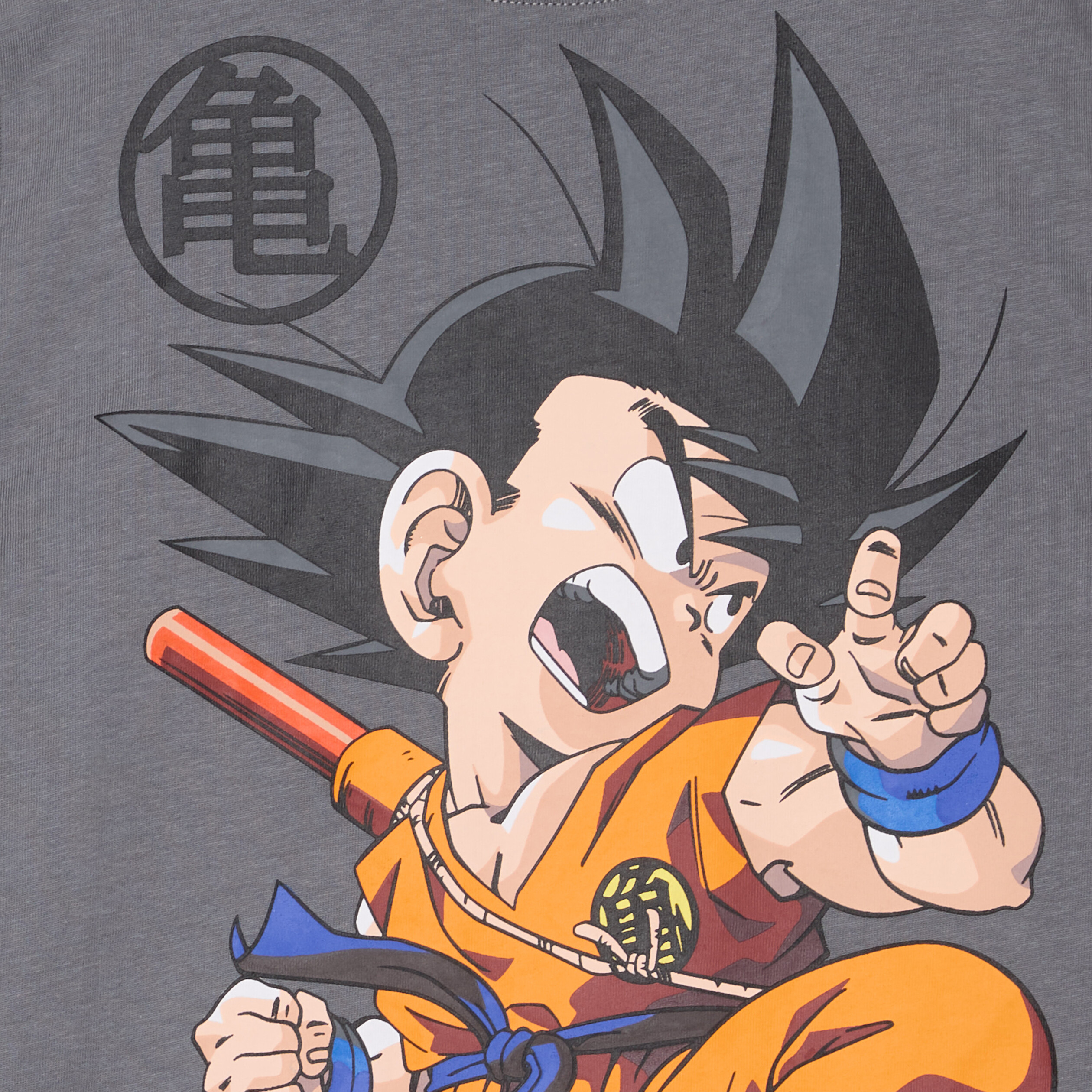 T-shirt manches courtes Dragon Ball gris fonc&eacute; gar&ccedil;on