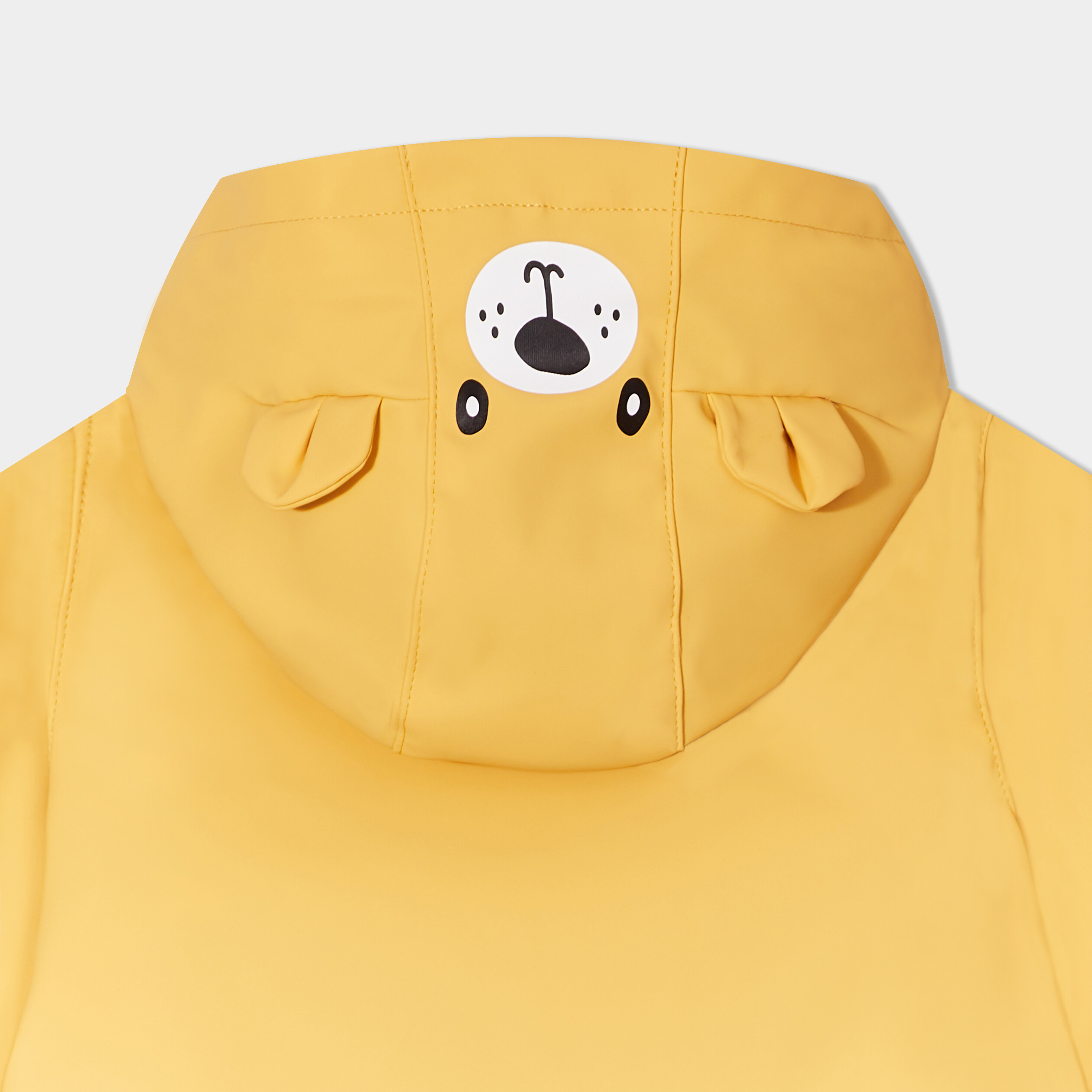 Parka imperm&eacute;able d&eacute;perlante fourr&eacute;e jaune b&eacute;b&eacute; gar&ccedil;on