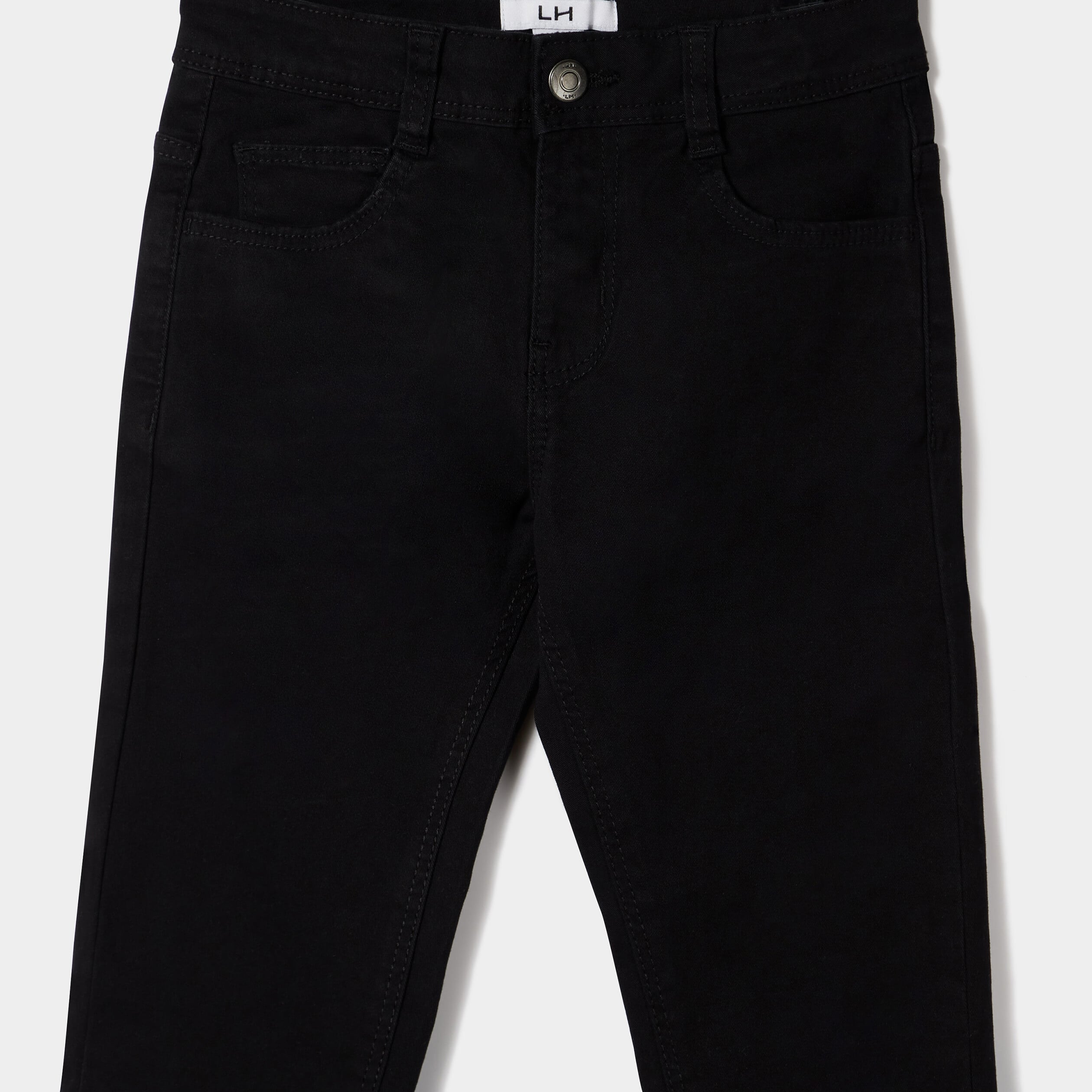 Pantalon regular avec poches noir gar&ccedil;on
