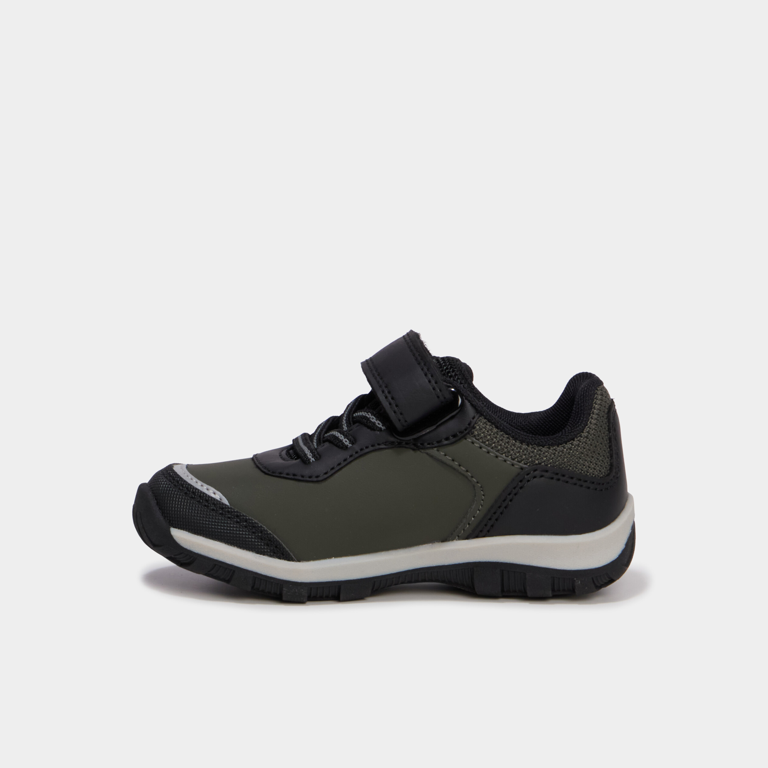 Baskets running &agrave; scratchs RUN-UP vert kaki gar&ccedil;on
