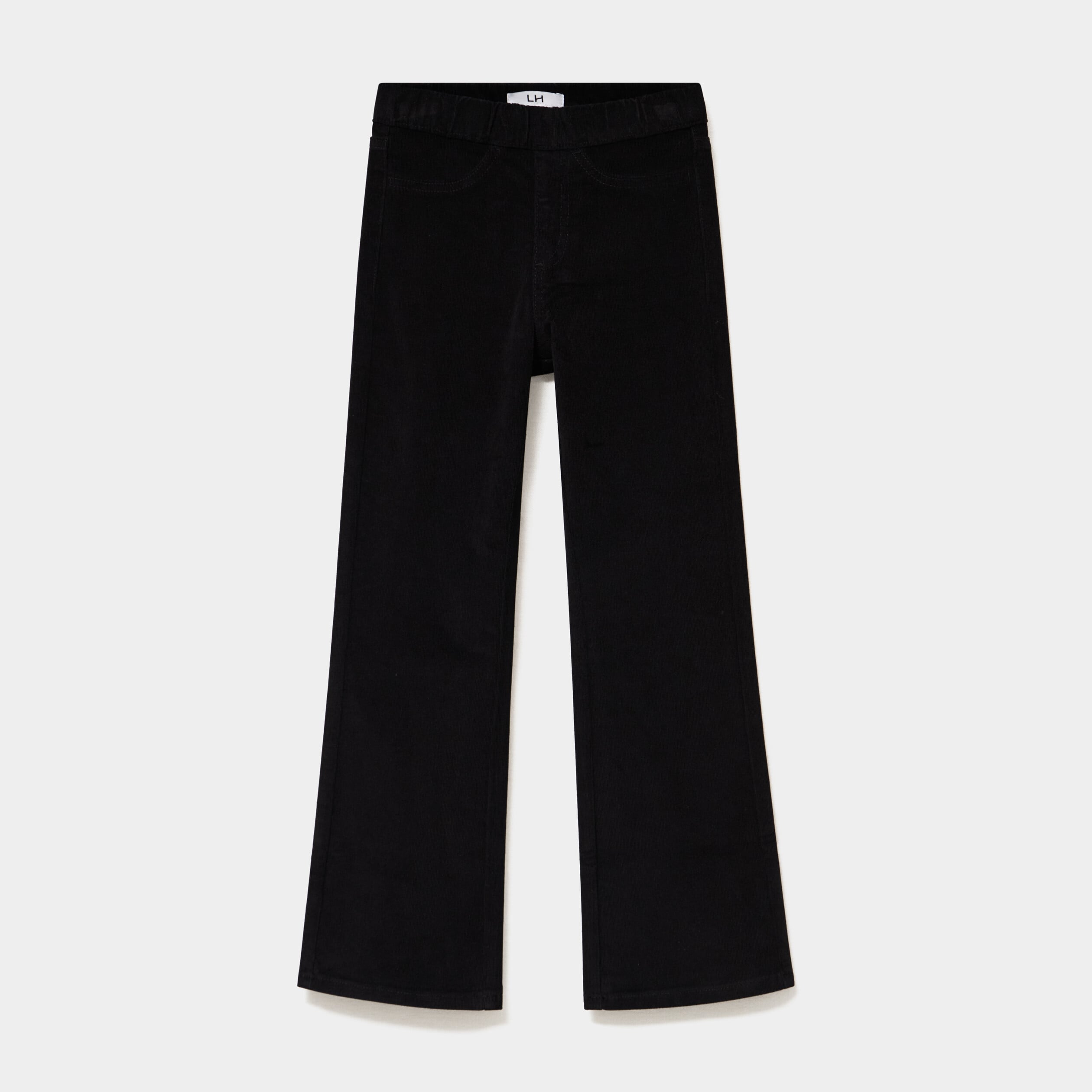 Tregging flare stretch effet velours noir fille