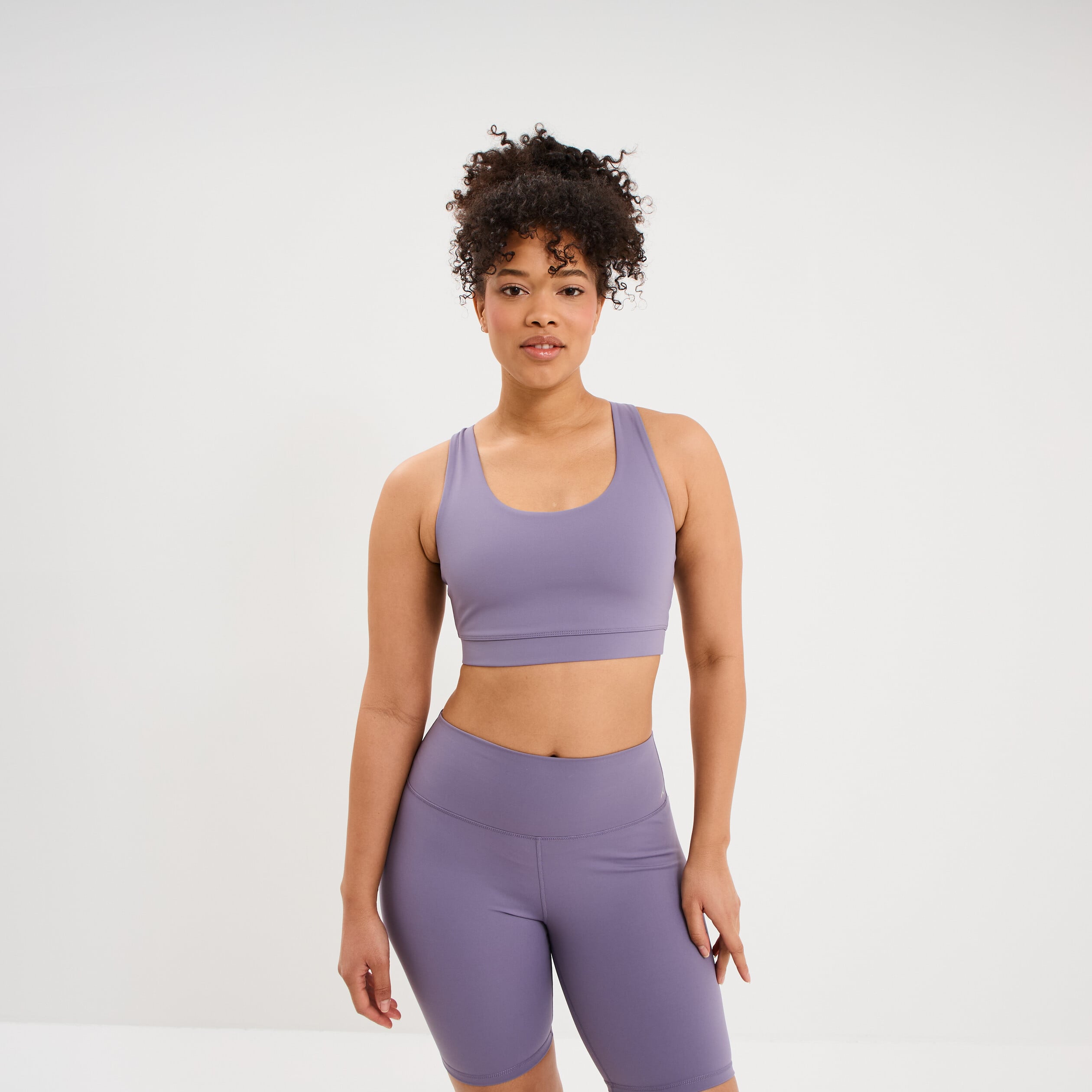 Brassi&egrave;re de sport dos nageur violet femme