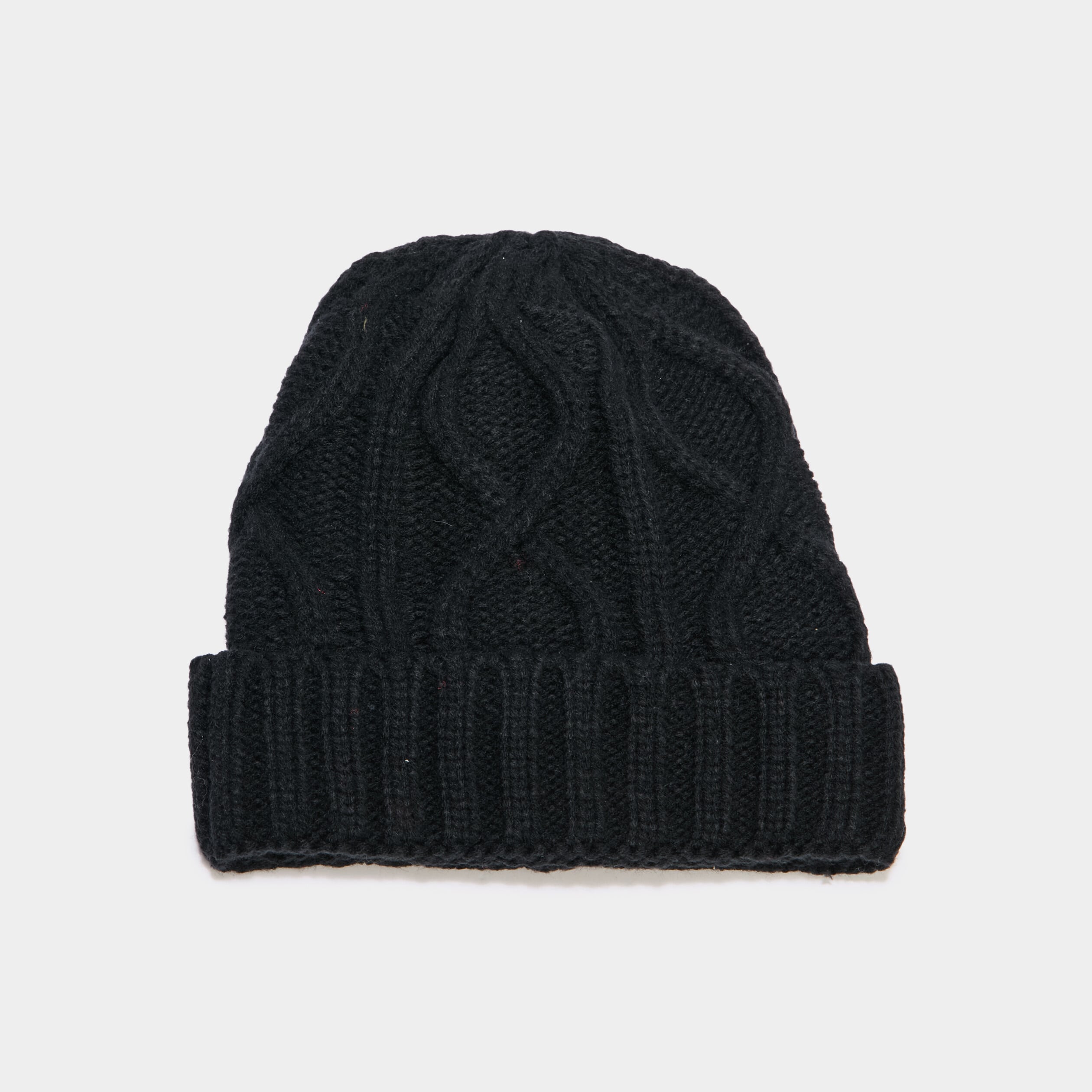 Bonnet &agrave; torsades noir homme