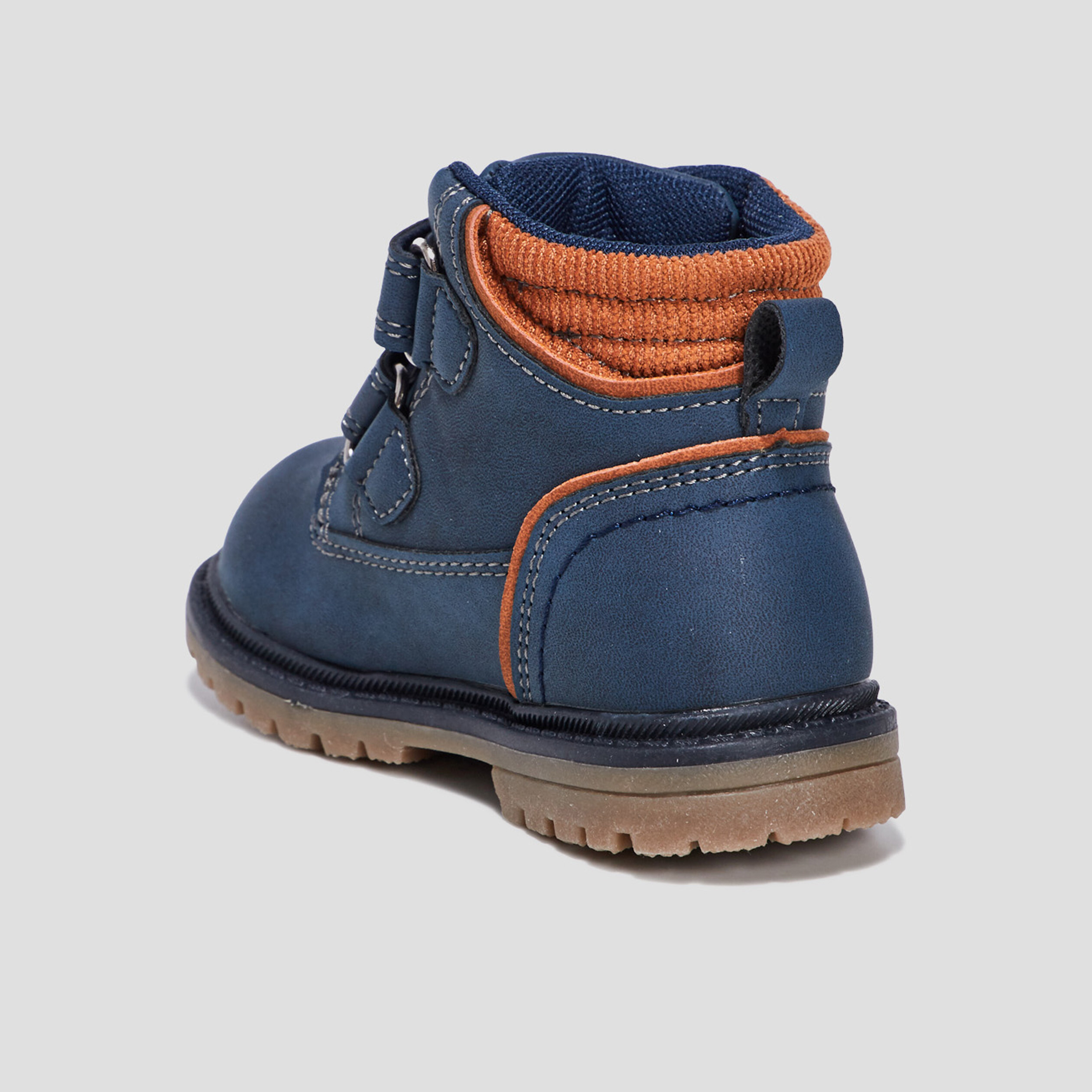 Bottines &agrave; scratchs bleu marine b&eacute;b&eacute; gar&ccedil;on