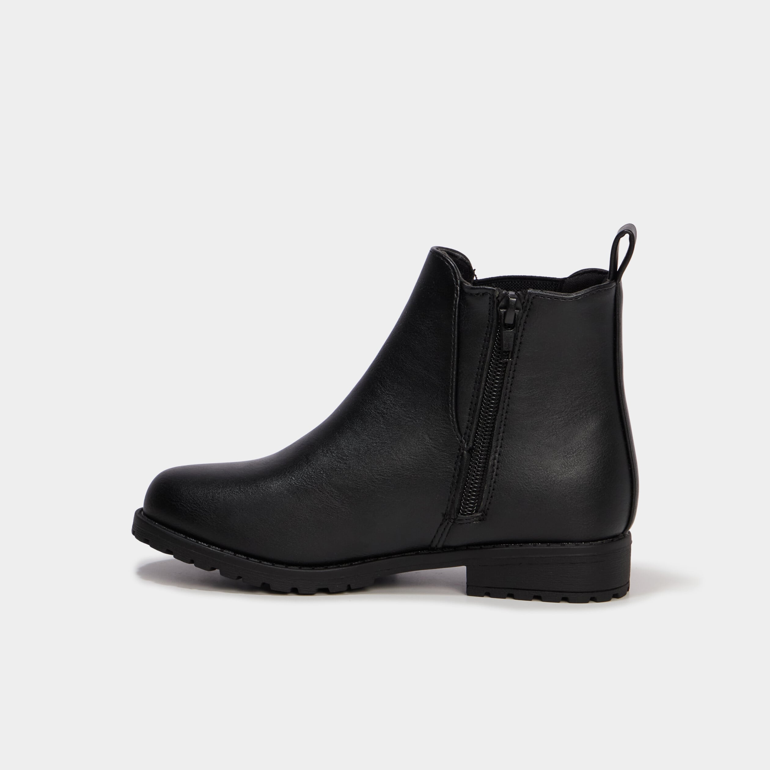 Boots chelsea zipp&eacute;es noir fille