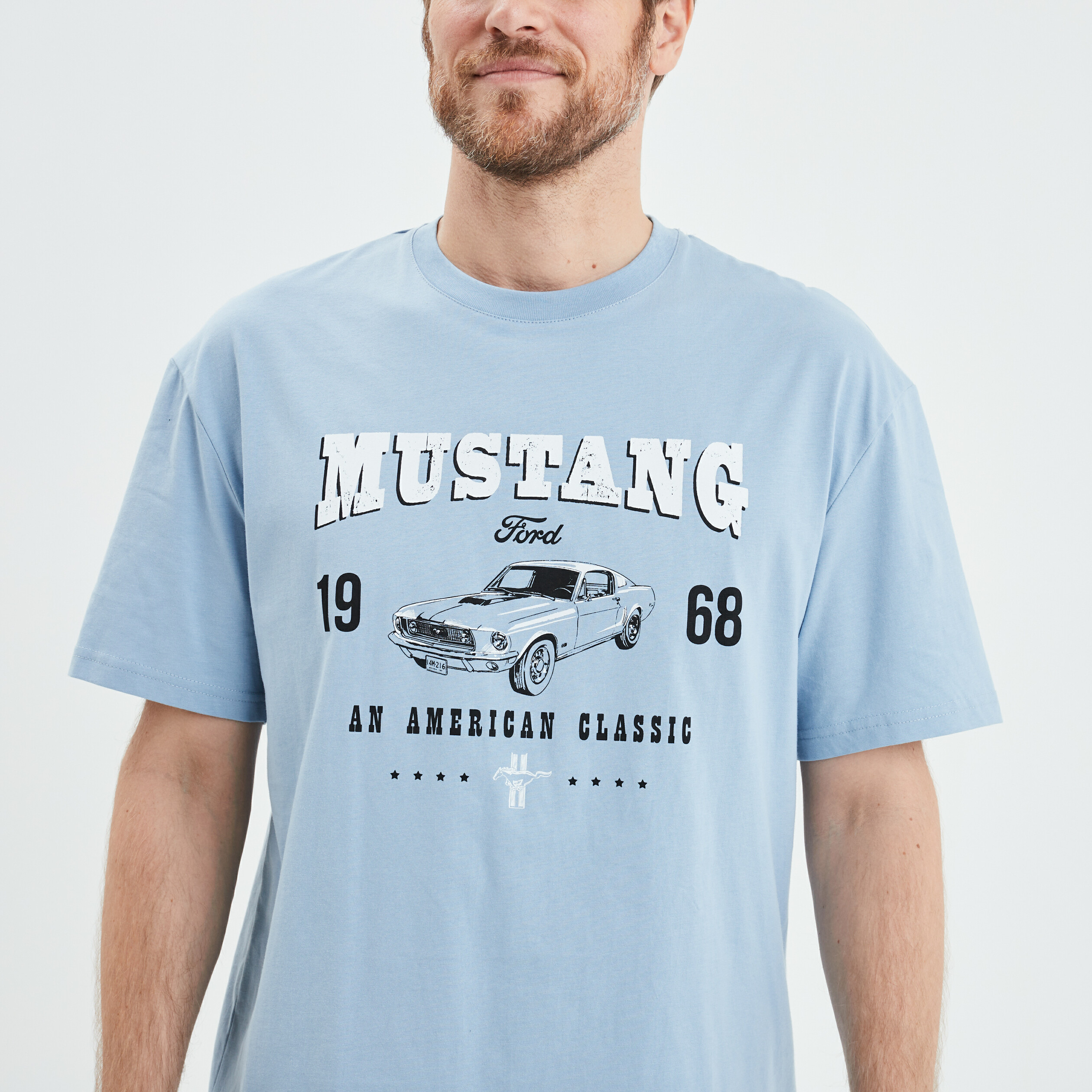 T-shirt, manches courtes, coton, automobile, homme