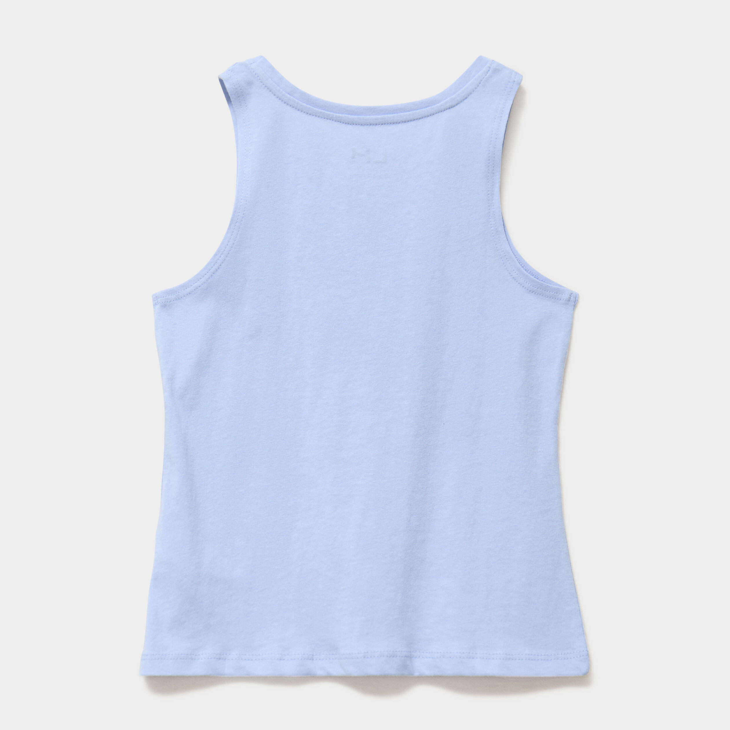D&eacute;bardeur droit avec col rond coton bleu clair fille