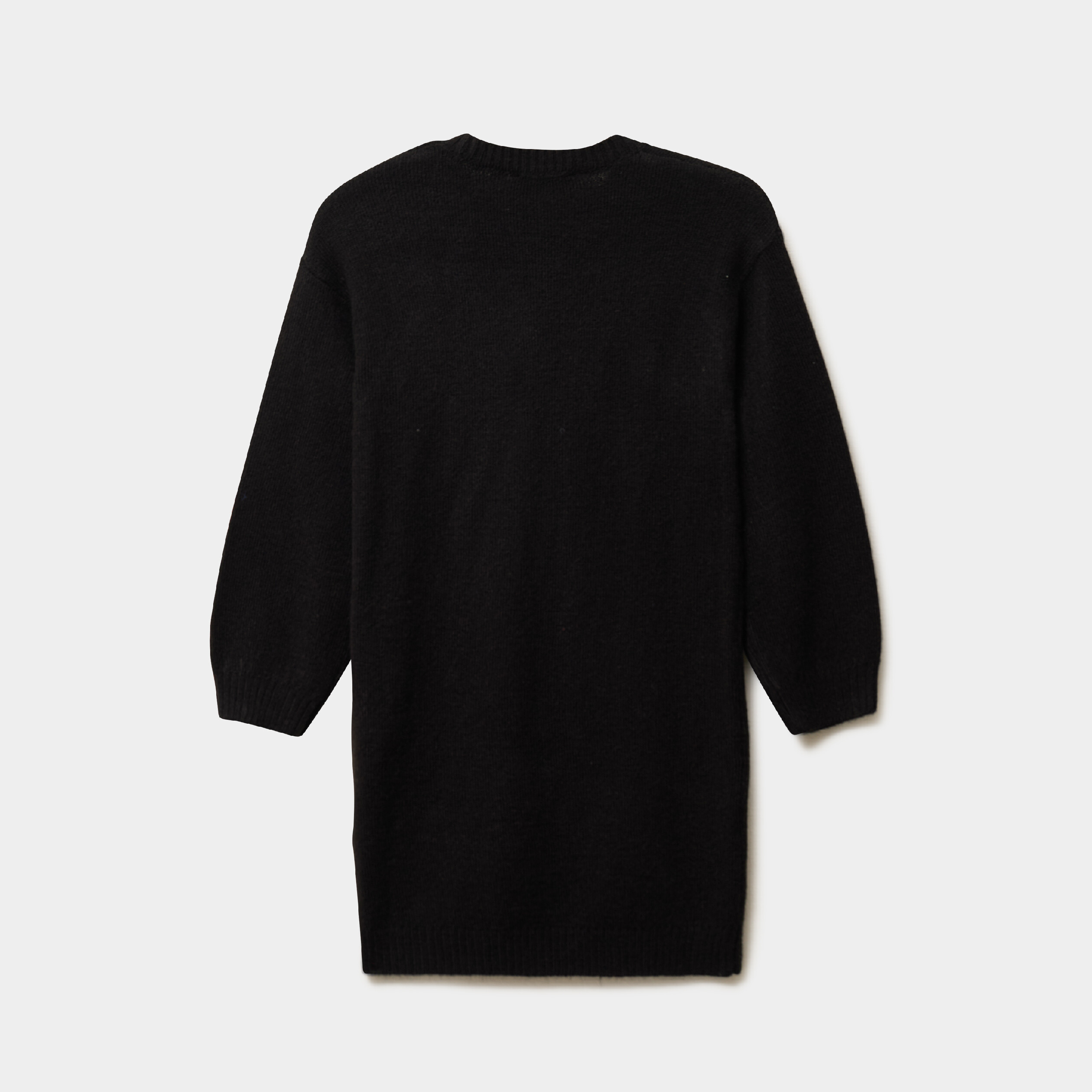 Robe pull avec d&eacute;tails sequins noir fille