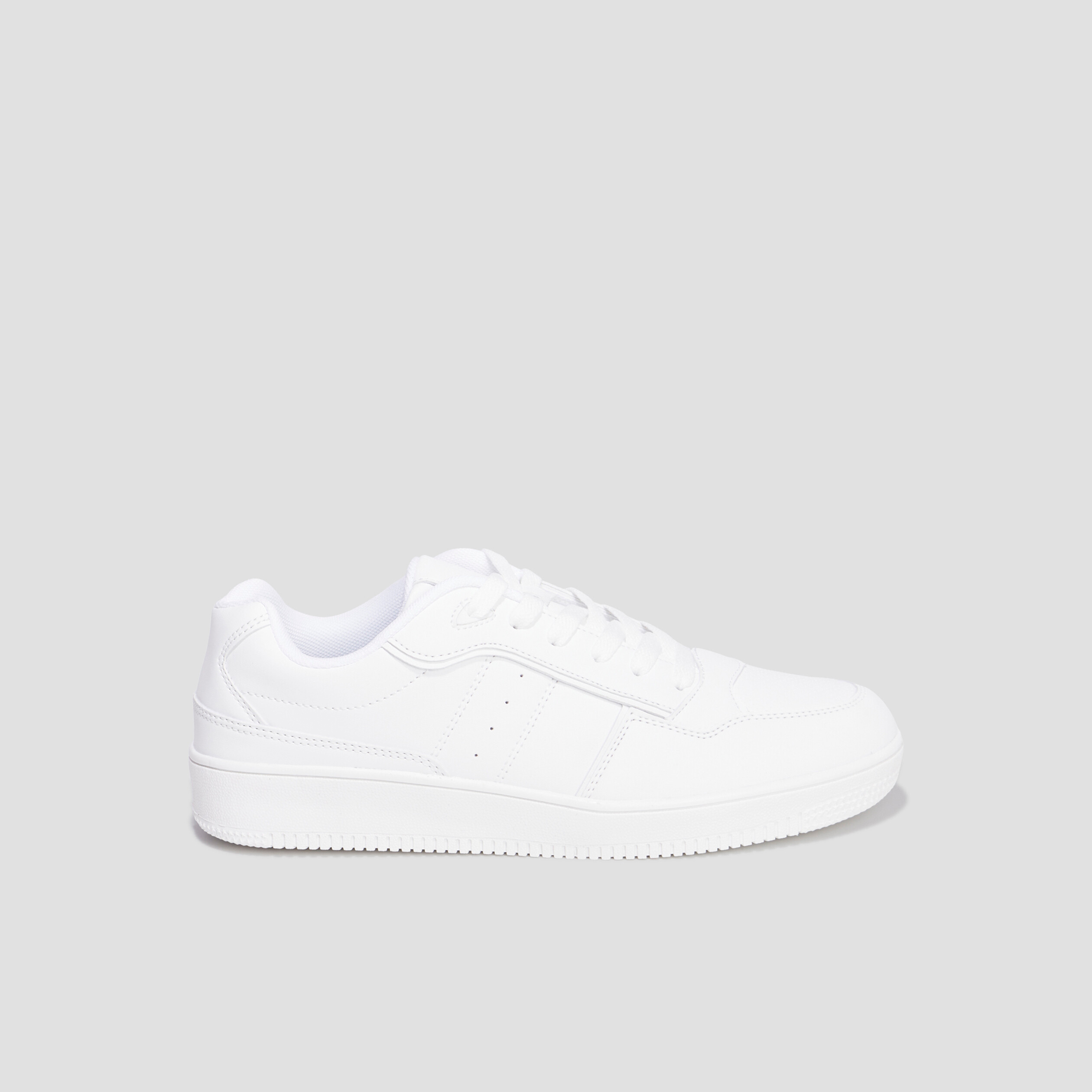 Tennis basses à lacets blanc homme