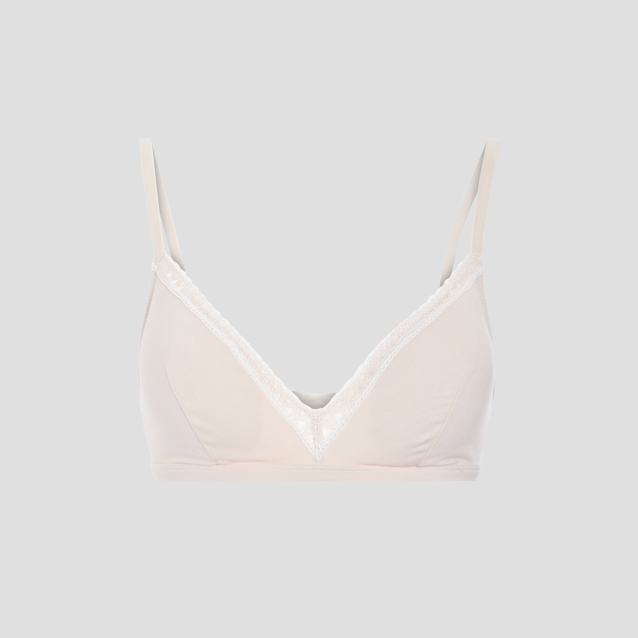 soutien gorge triangle coton a coque rose poudree femme Soutien-gorge triangle coton à coque rose poudrée femme