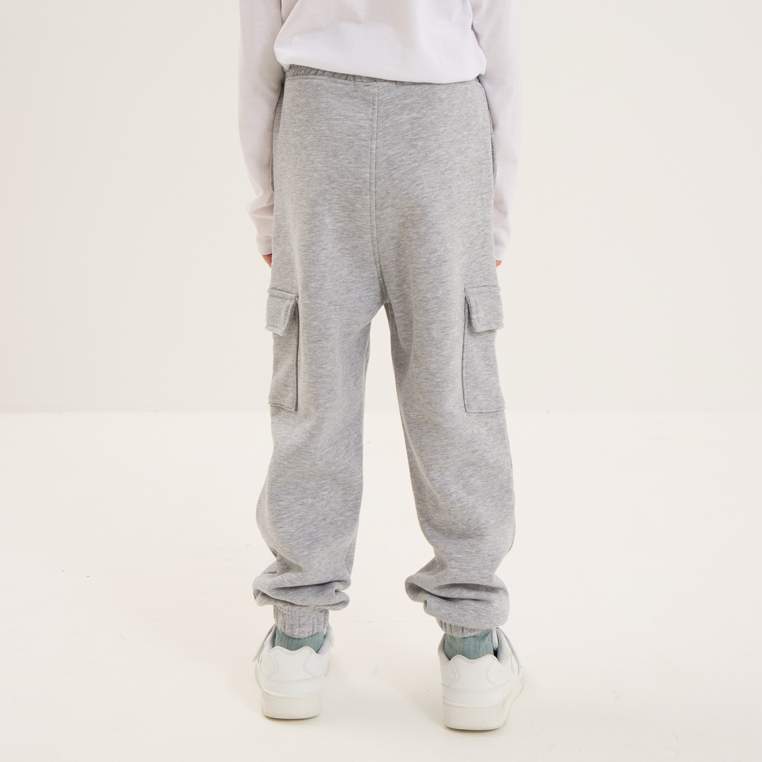 Pantalon de jogging cargo gris clair gar&ccedil;on