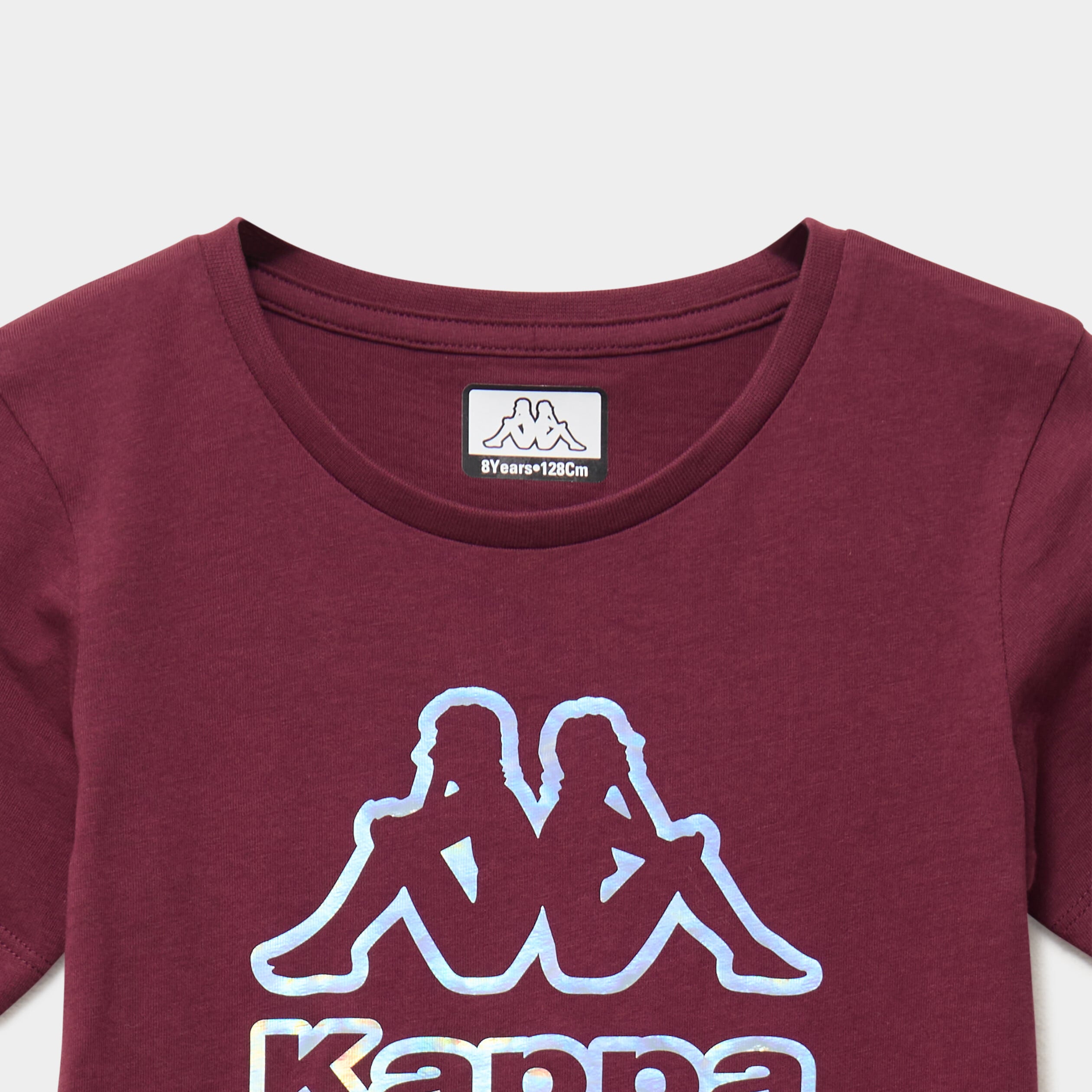 T-shirt manches courtes coton Kappa bordeaux fille