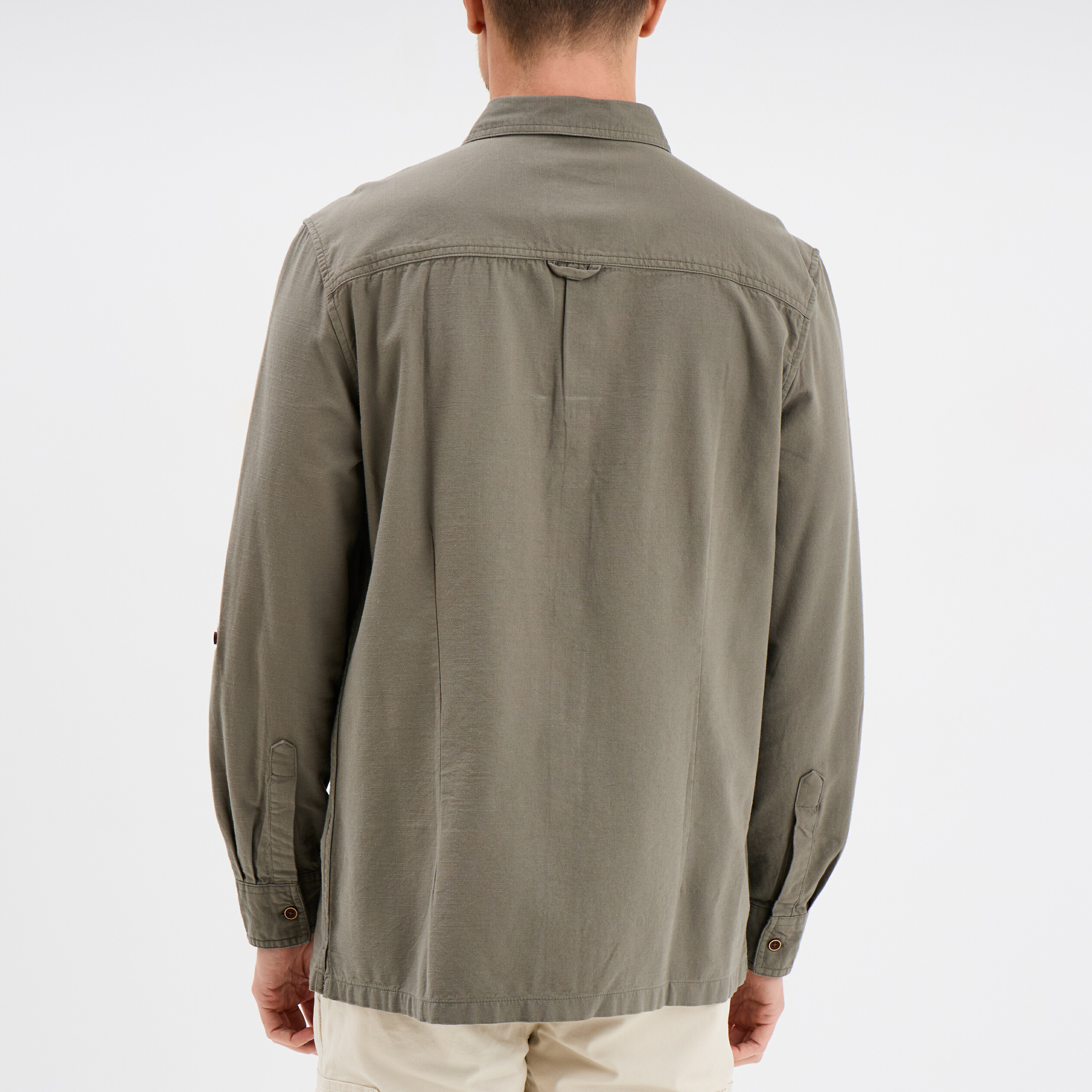 Chemise manches longues Trappeur gris homme