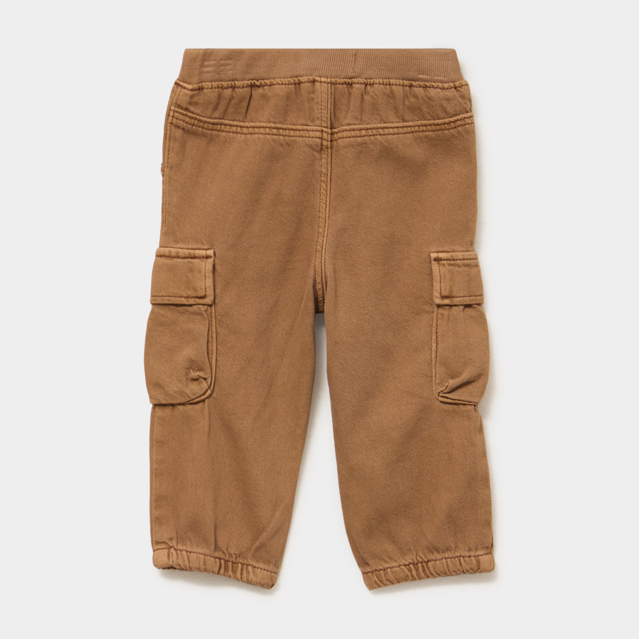 Pantalon cargo coton marron fonc&eacute; b&eacute;b&eacute; gar&ccedil;on