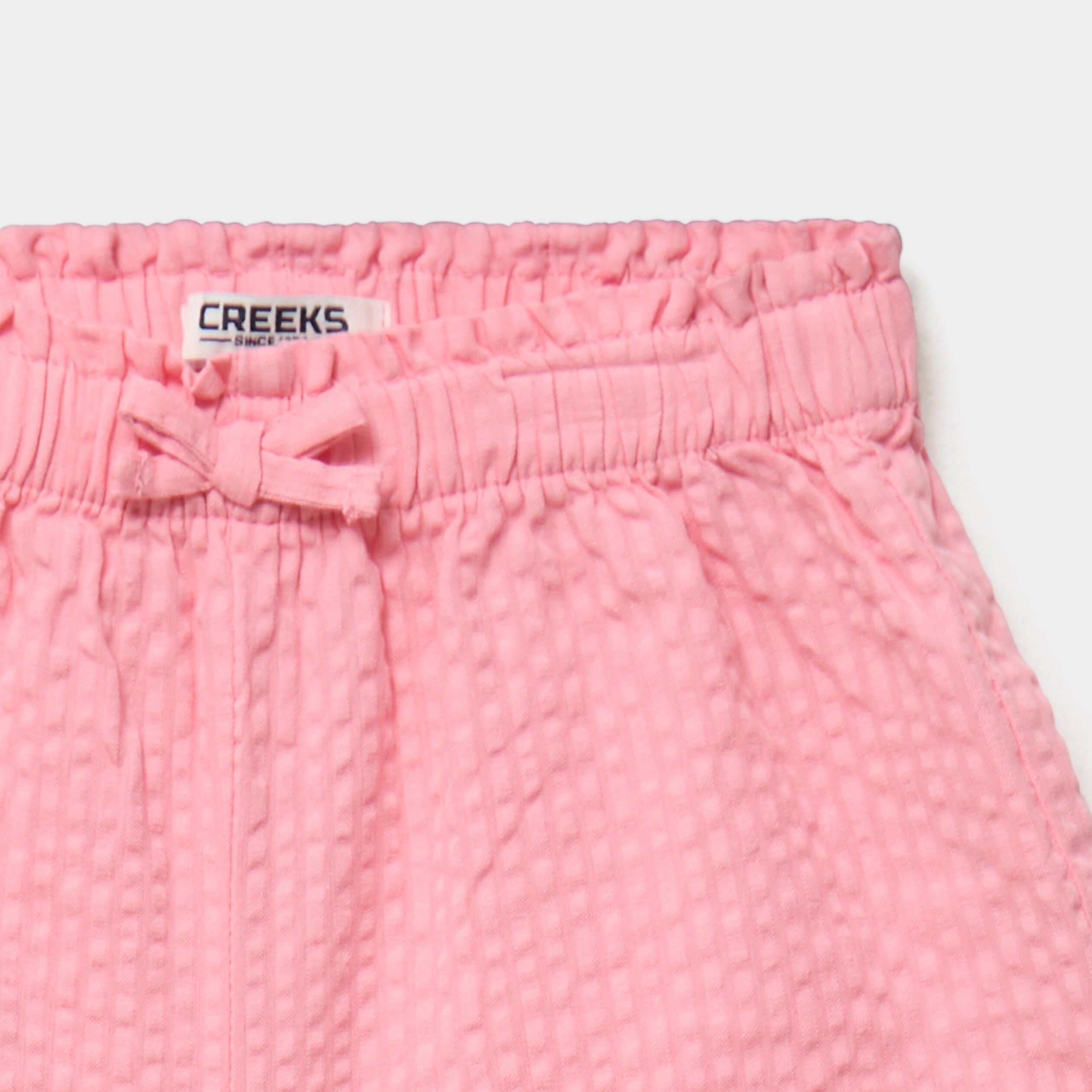 Short taille &eacute;lastiqu&eacute;e coton rose b&eacute;b&eacute; fille