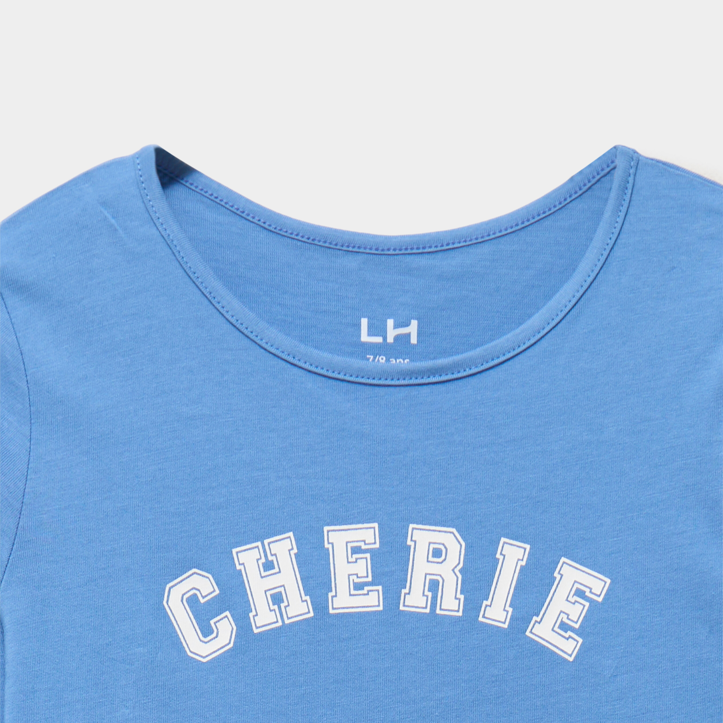 Ensemble pyjama pantalon et t-shirt bleu gris fille